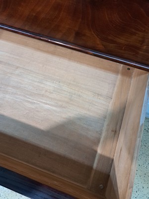 26991964j - Chiffoniere/Hochkommode, Biedermeier, um 1840 , Mahagonifurnier, 6 Schubladen, ca. 148 x ...