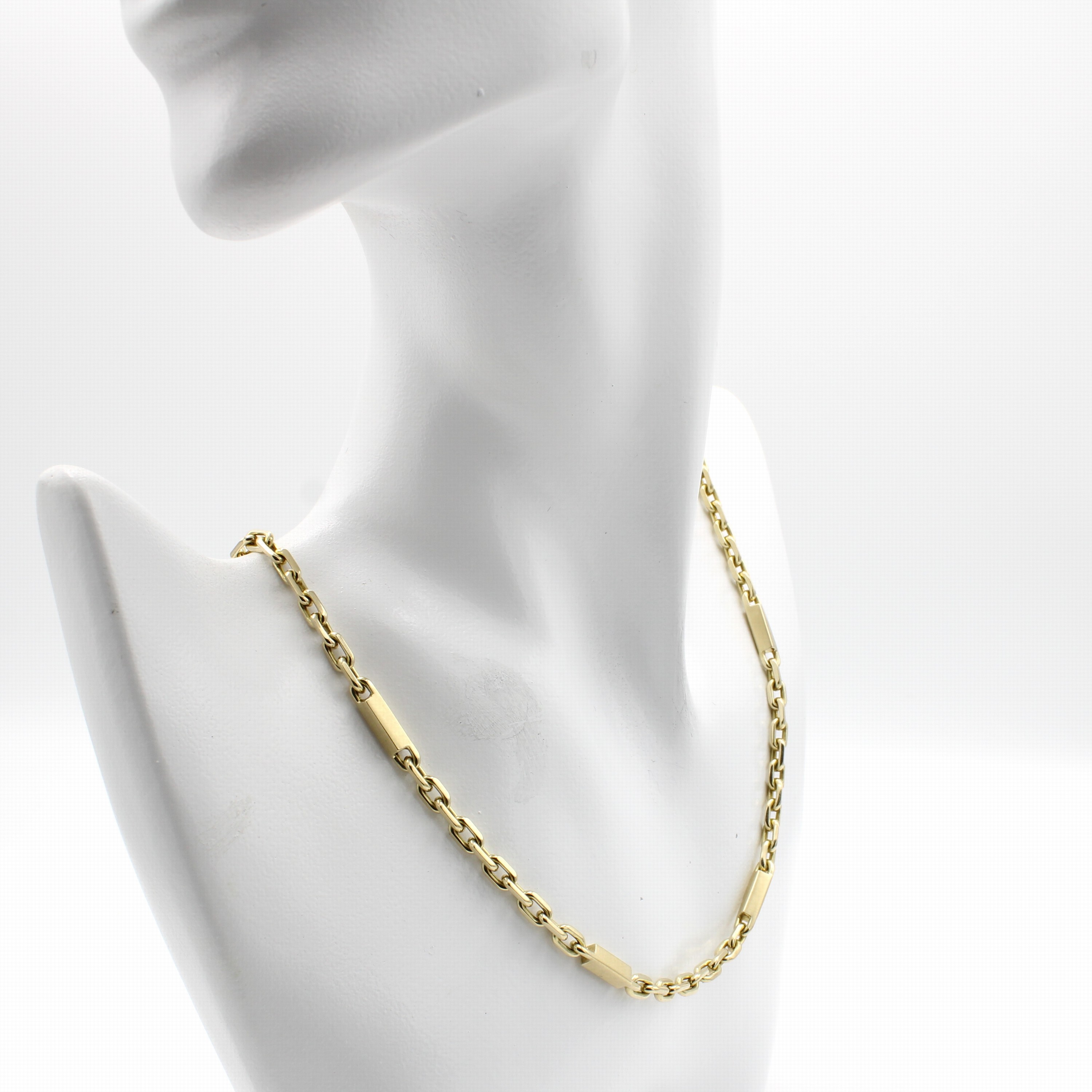 Image 26992088 - Massive Ankerkette, GG 585/000, Zwischen- glieder feinsatiniert, Gew. ca. 61.4 g, L. ca. ...