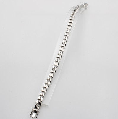 Image Flachpanzerarmband, WG 585/000, massive Aus-führung Gew. ca. 31.2 g. Kastenschl. m. ...