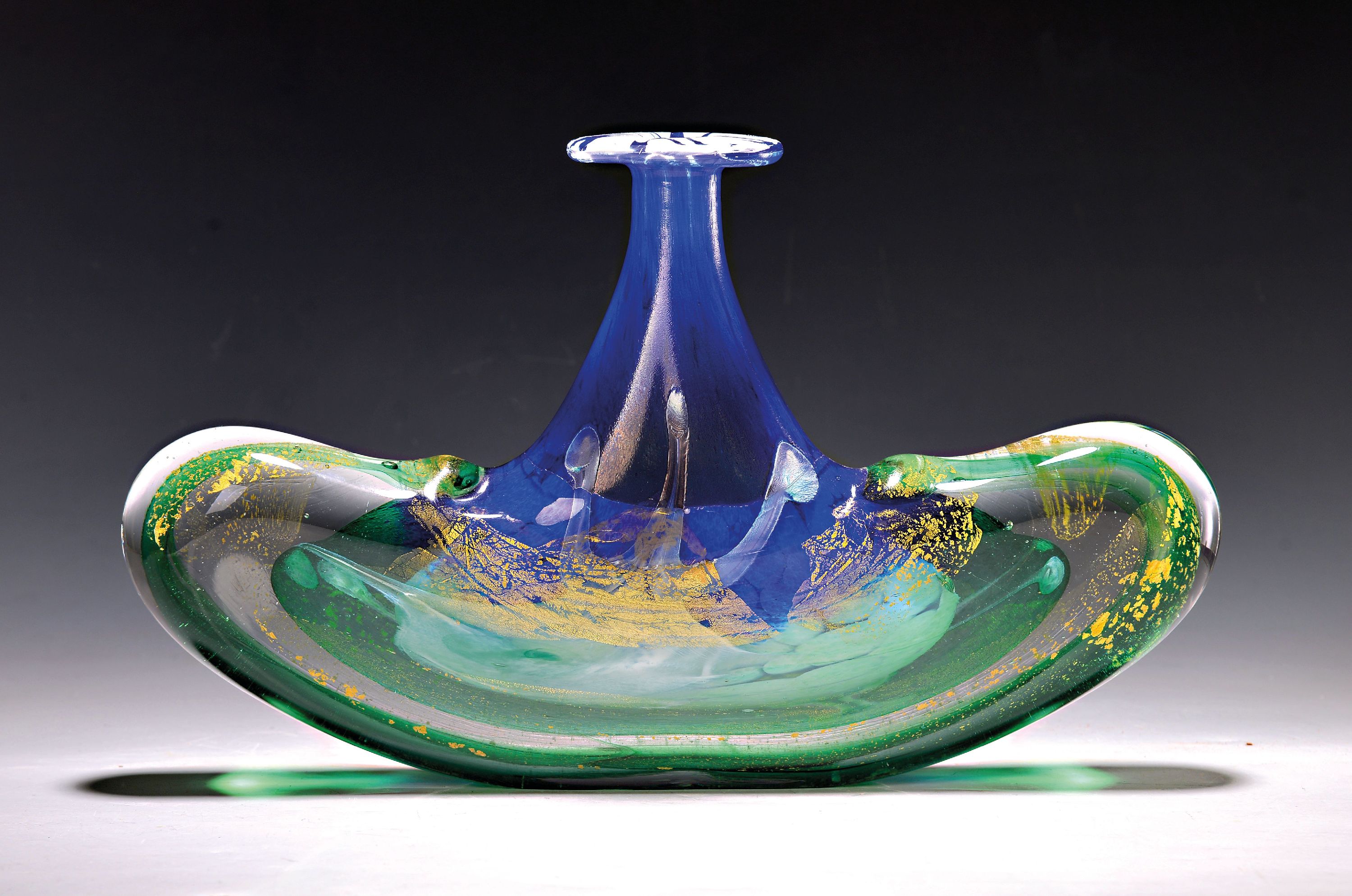 Image 26992307 - Große Künstlervase, wohl Murano, unleserlich signiert, ungewöhnliche Ankerform, ...