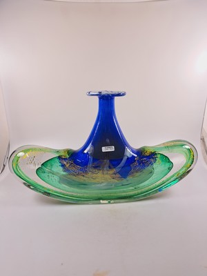 26992307b - Große Künstlervase, wohl Murano, unleserlich signiert, ungewöhnliche Ankerform, ...