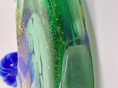 26992307l - Große Künstlervase, wohl Murano, unleserlich signiert, ungewöhnliche Ankerform, ...