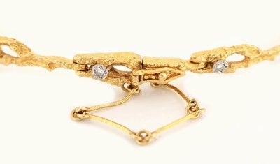 26992541a - 18 kt Gold LAPPONIA Diamant-Armband, GG/WG 750/000, Finnland 1982, typ. abstraktes ...