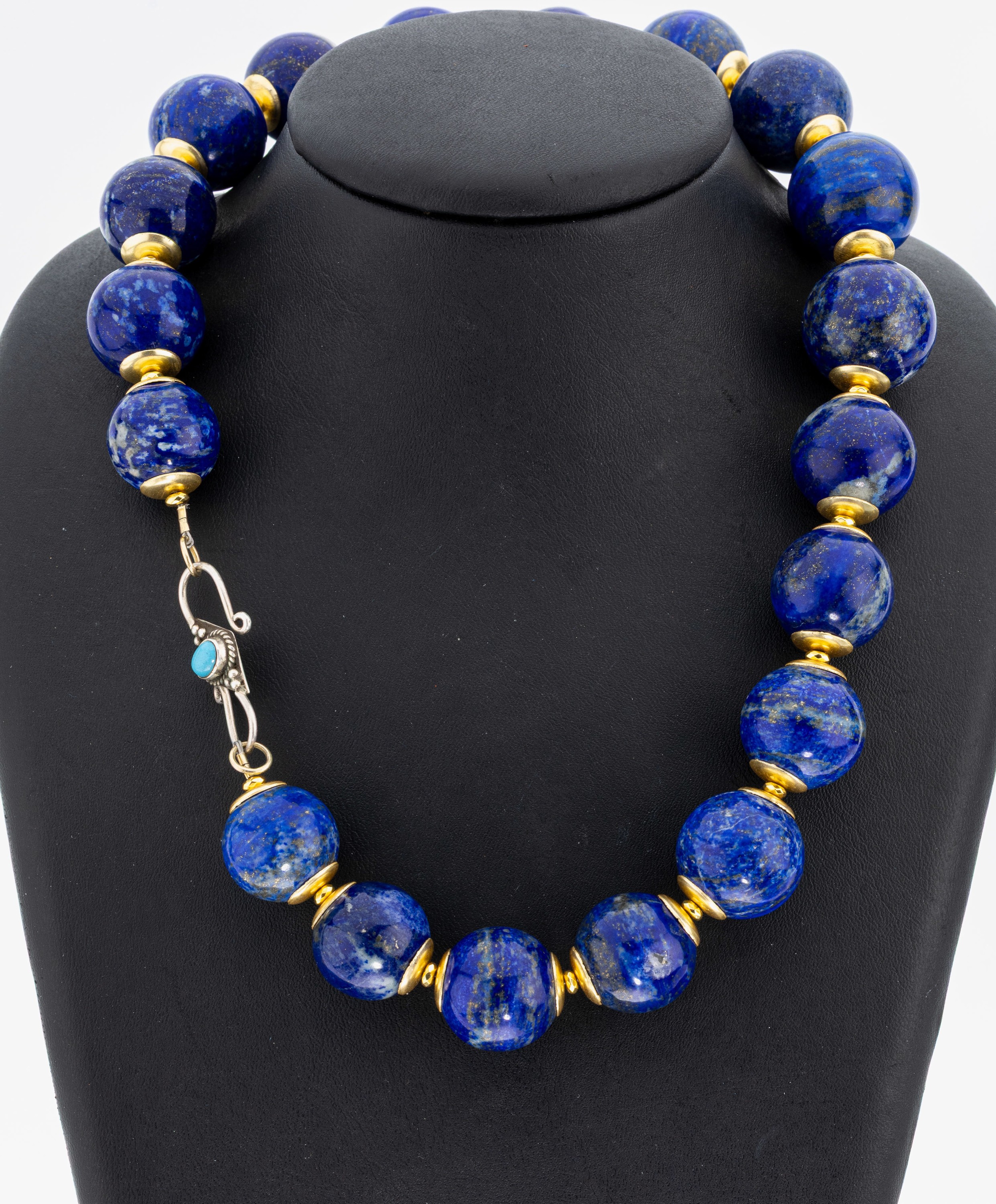 Image 26992640 - Lapislazuli-Collier, im Verlauf Lapislazuli-Kugeln, D. ca. 18.6-22.1 mm, ...