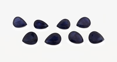 Image Lot 8 lose Saphire zus. ca. 10.08 ct, facett. Tropfen, Ausfassware Schätzpreis: 2000, - ...