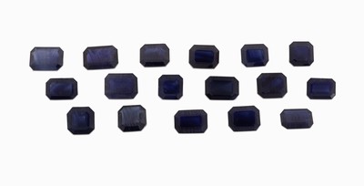 Image Lot lose Saphire, zus. ca. 10.52 ct, Treppenschliffe in versch. Größen und Farbnuancen ...