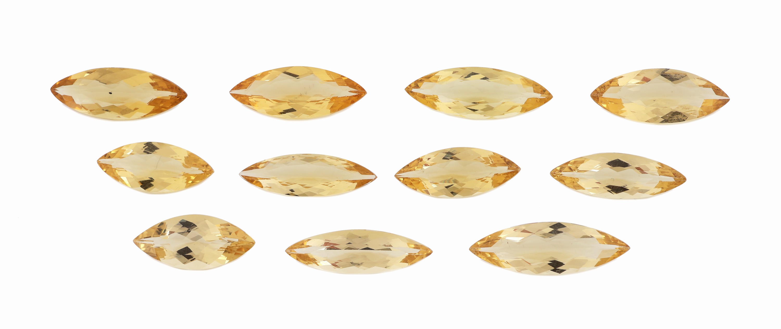 Lot lose Goldberylle zus. ca. 34.36 ct, facett. Navettes