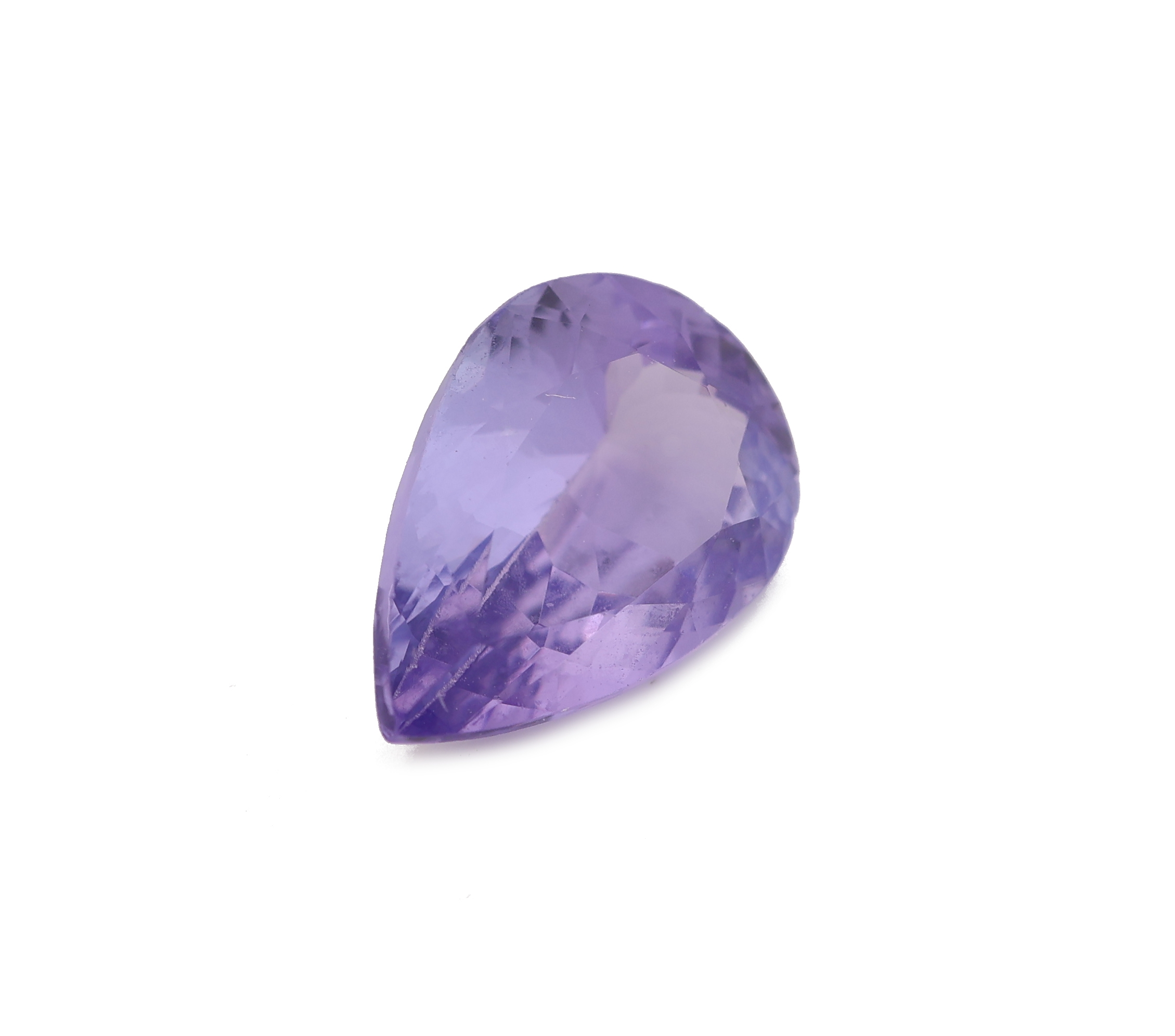 Detail a: Loser Tansanit, ca. 1.89 ct, facett. Tropfen