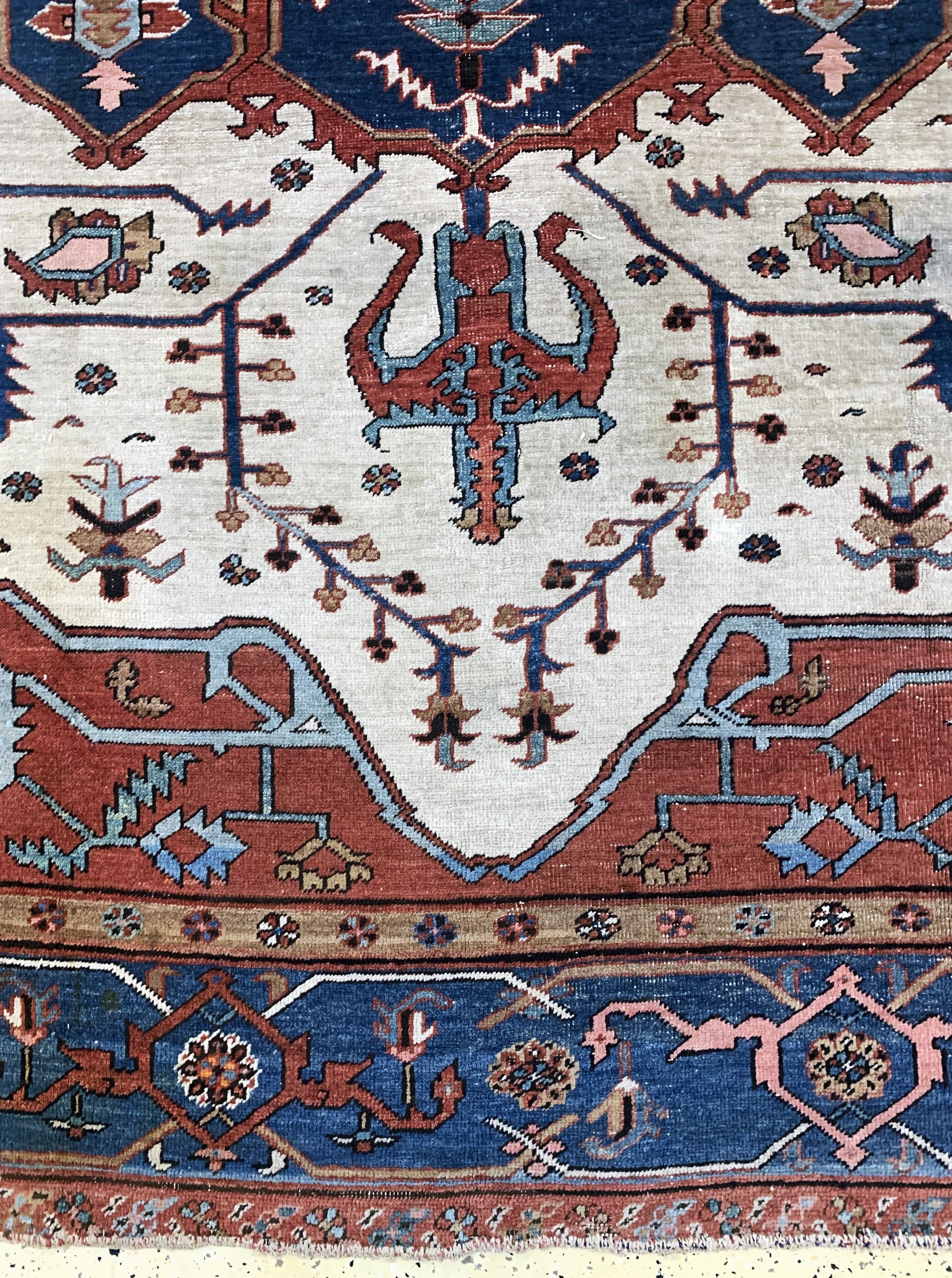 Detail c: Heriz"Serapi"antik, Persien, 19.Jhd, Wolle auf Baumwolle, ca. 351 x 262 cm, EHZ: 3