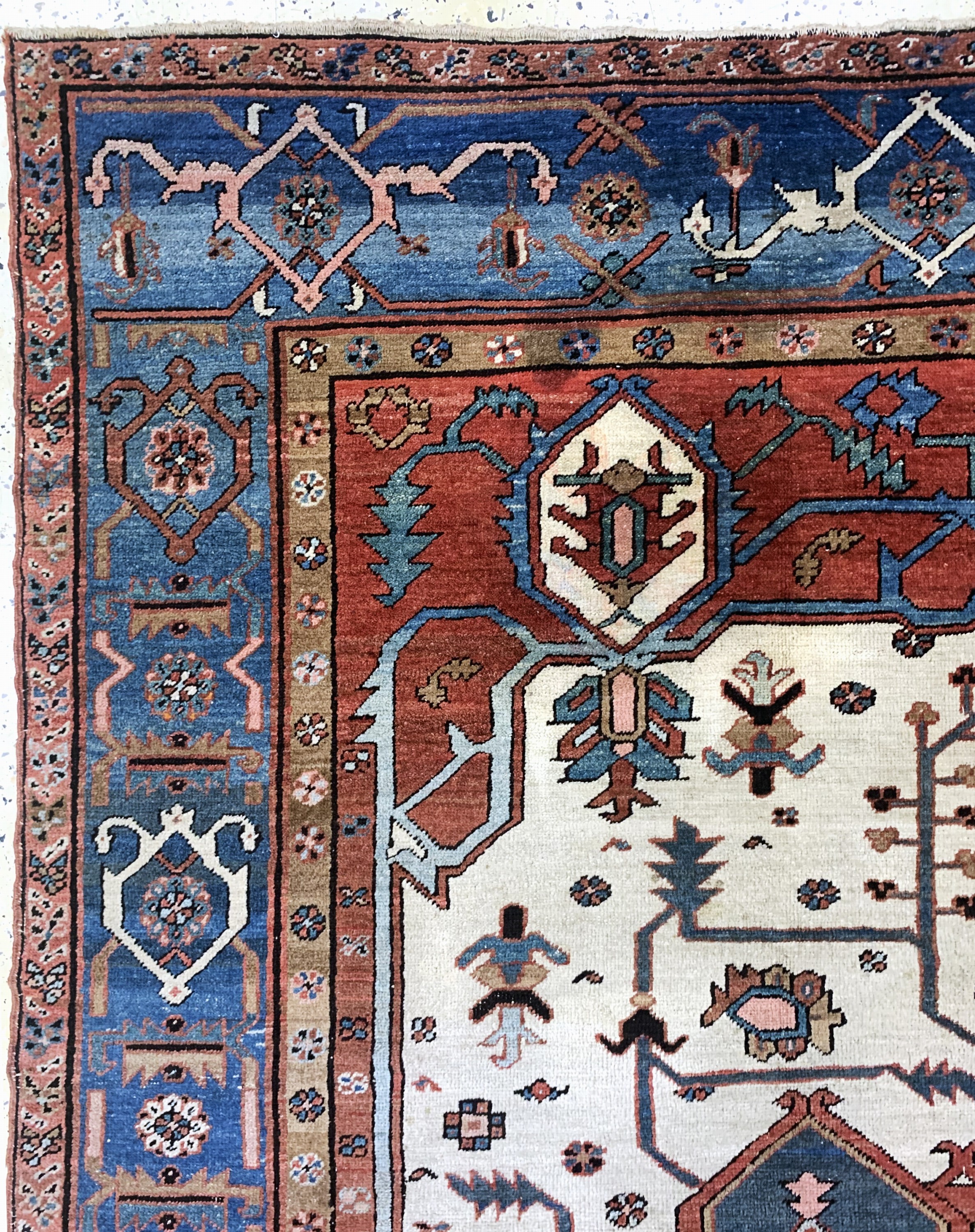 Detail g: Heriz"Serapi"antik, Persien, 19.Jhd, Wolle auf Baumwolle, ca. 351 x 262 cm, EHZ: 3