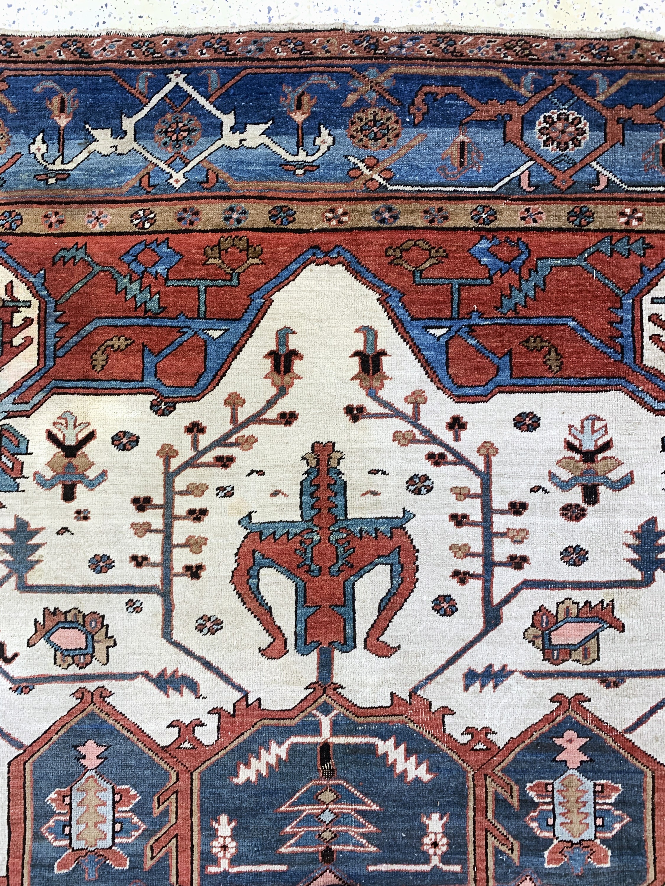 Detail h: Heriz"Serapi"antik, Persien, 19.Jhd, Wolle auf Baumwolle, ca. 351 x 262 cm, EHZ: 3