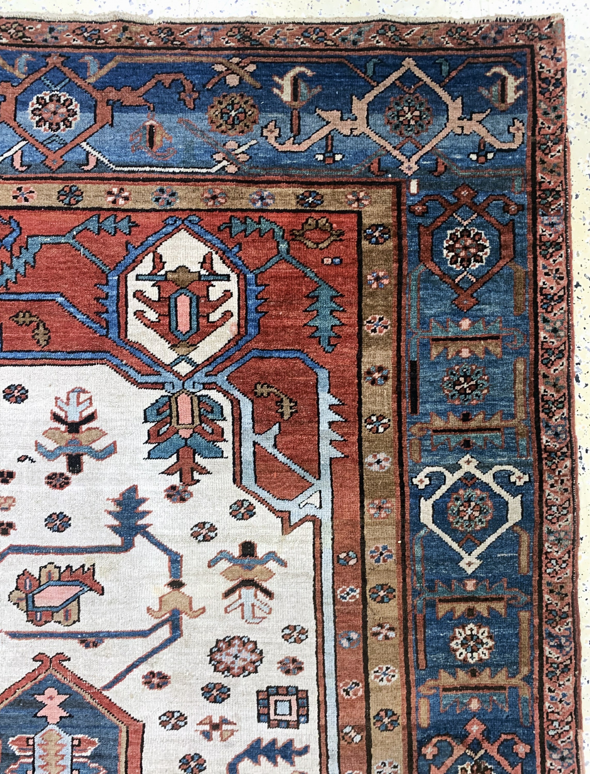 Detail i: Heriz"Serapi"antik, Persien, 19.Jhd, Wolle auf Baumwolle, ca. 351 x 262 cm, EHZ: 3