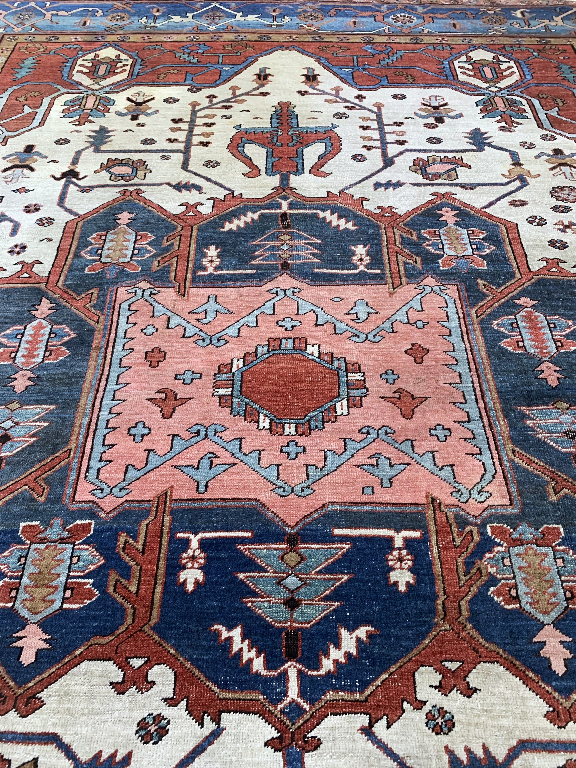Detail j: Heriz"Serapi"antik, Persien, 19.Jhd, Wolle auf Baumwolle, ca. 351 x 262 cm, EHZ: 3
