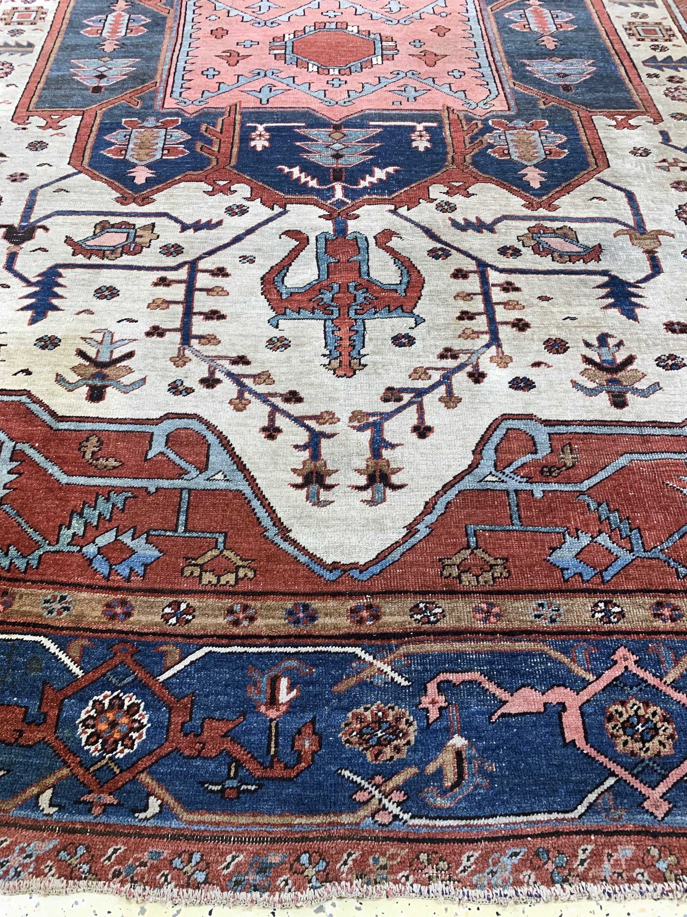 Detail k: Heriz"Serapi"antik, Persien, 19.Jhd, Wolle auf Baumwolle, ca. 351 x 262 cm, EHZ: 3