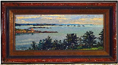 26992989k - Eugen Delestre, 1862-1919, ´Les baies de Saint Briac et de Saint Jacut´, links unten ...