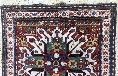 26992996a - Tchelaberd´Adler-Kazak´antik, Kaukasus, 19.Jhd, Wolle auf Wolle, ca. 210 x 137 cm, EHZ: ...