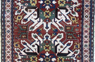 26992996b - Tchelaberd´Adler-Kazak´antik, Kaukasus, 19.Jhd, Wolle auf Wolle, ca. 210 x 137 cm, EHZ: ...