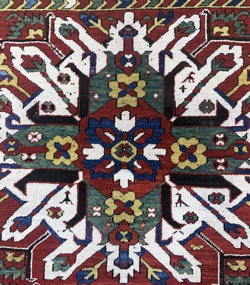 26992996d - Tchelaberd´Adler-Kazak´antik, Kaukasus, 19.Jhd, Wolle auf Wolle, ca. 210 x 137 cm, EHZ: ...