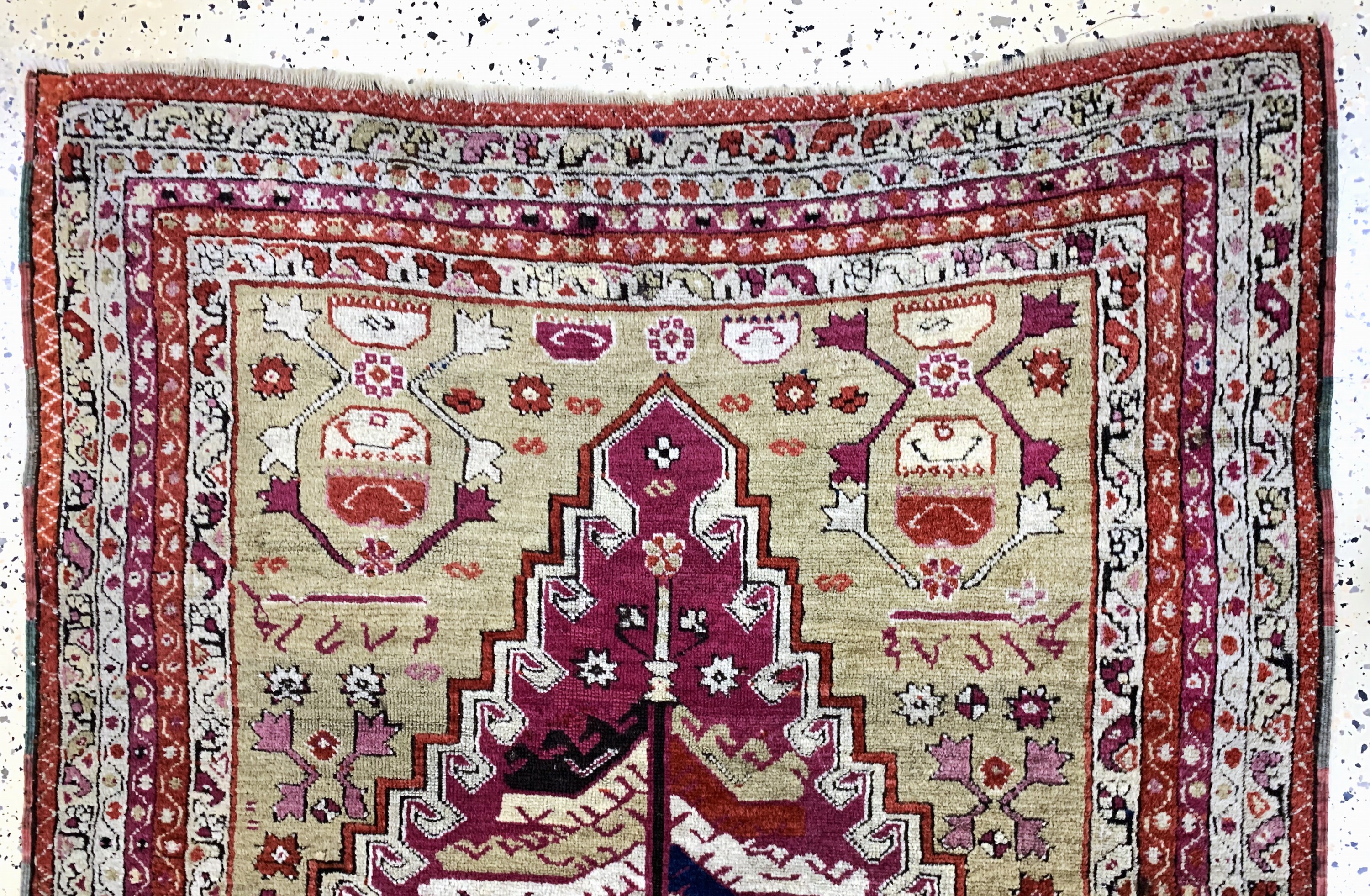 Detail a: Kirsehir antik, Türkei, datiert 1286(1864),Wolle auf Wolle, ca. 150 x 106 cm, EHZ: 2