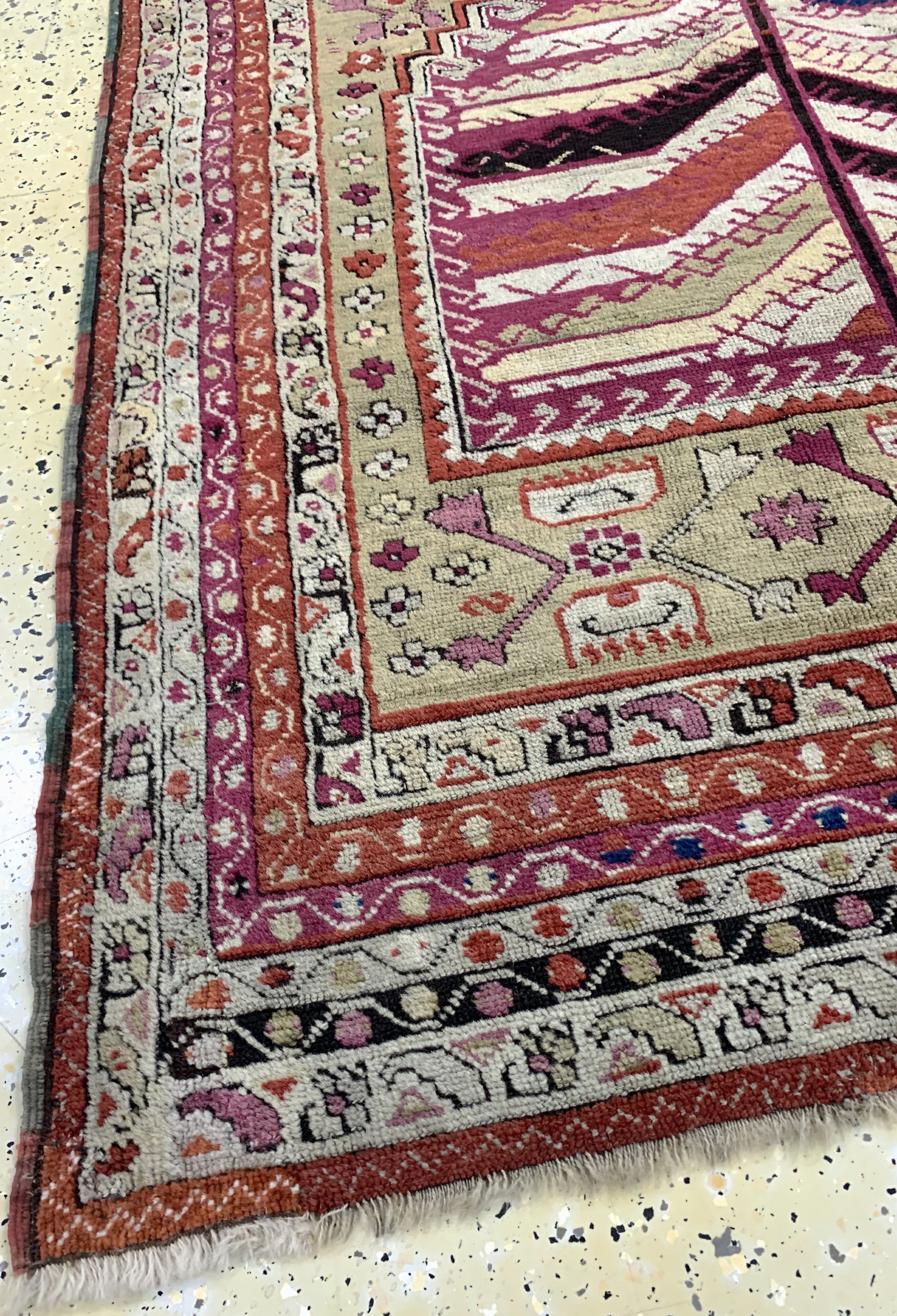 Detail f: Kirsehir antik, Türkei, datiert 1286(1864),Wolle auf Wolle, ca. 150 x 106 cm, EHZ: 2