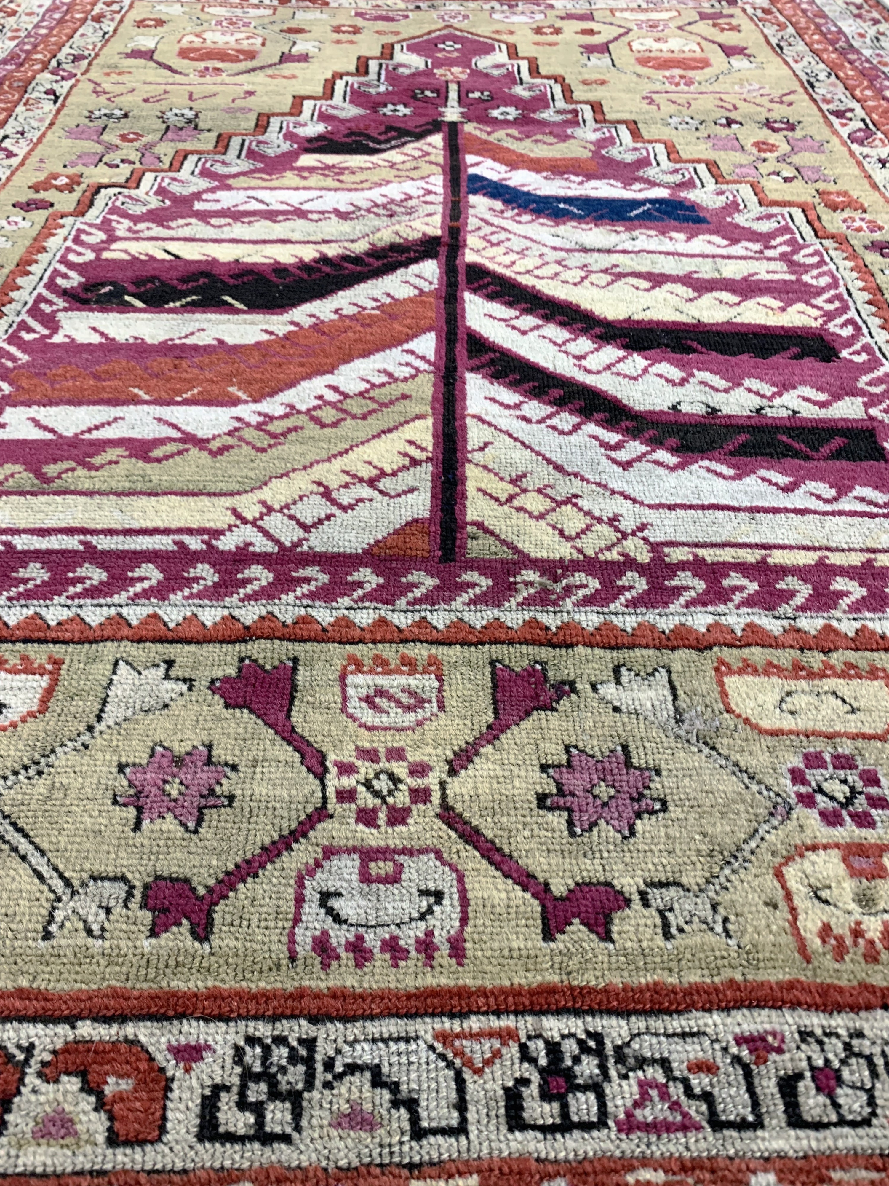 Detail g: Kirsehir antik, Türkei, datiert 1286(1864),Wolle auf Wolle, ca. 150 x 106 cm, EHZ: 2