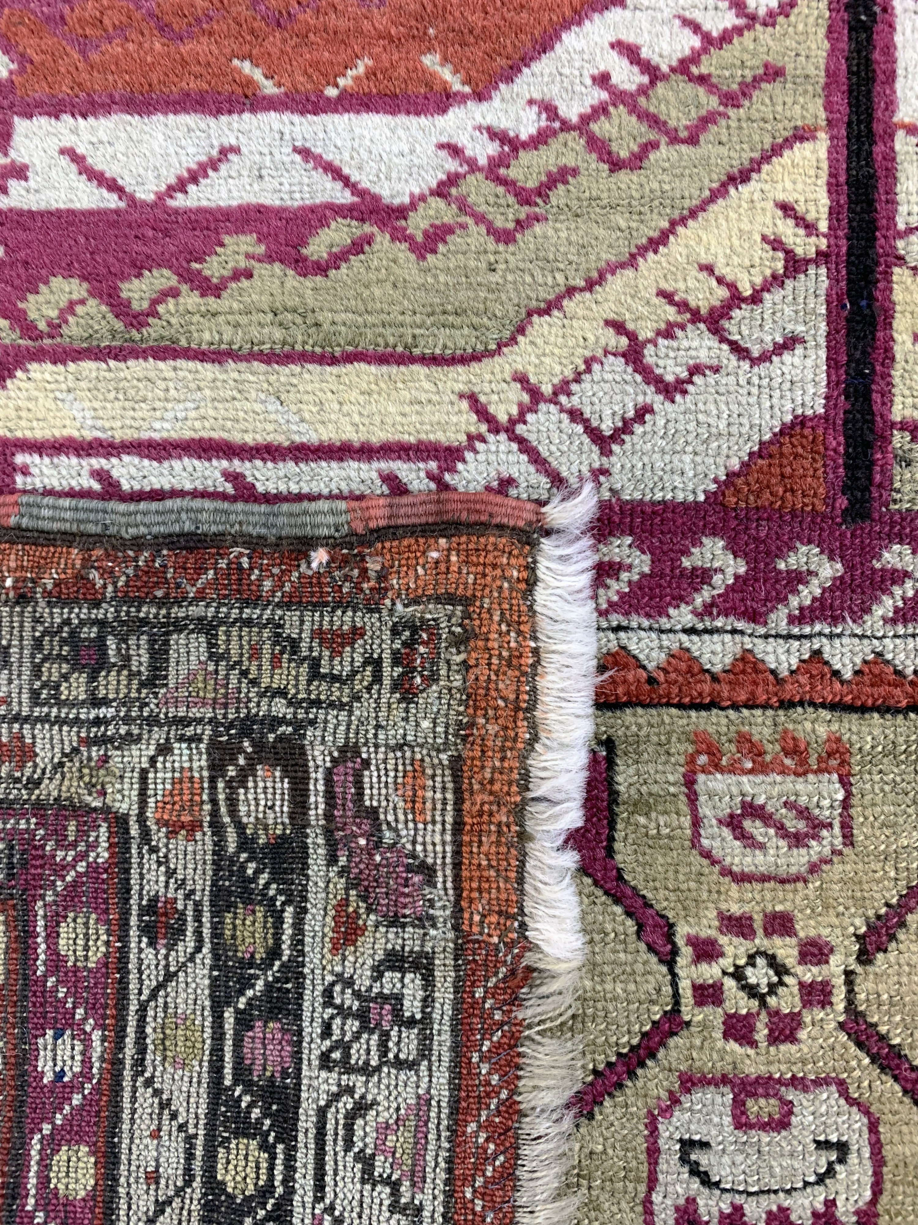 Detail h: Kirsehir antik, Türkei, datiert 1286(1864),Wolle auf Wolle, ca. 150 x 106 cm, EHZ: 2