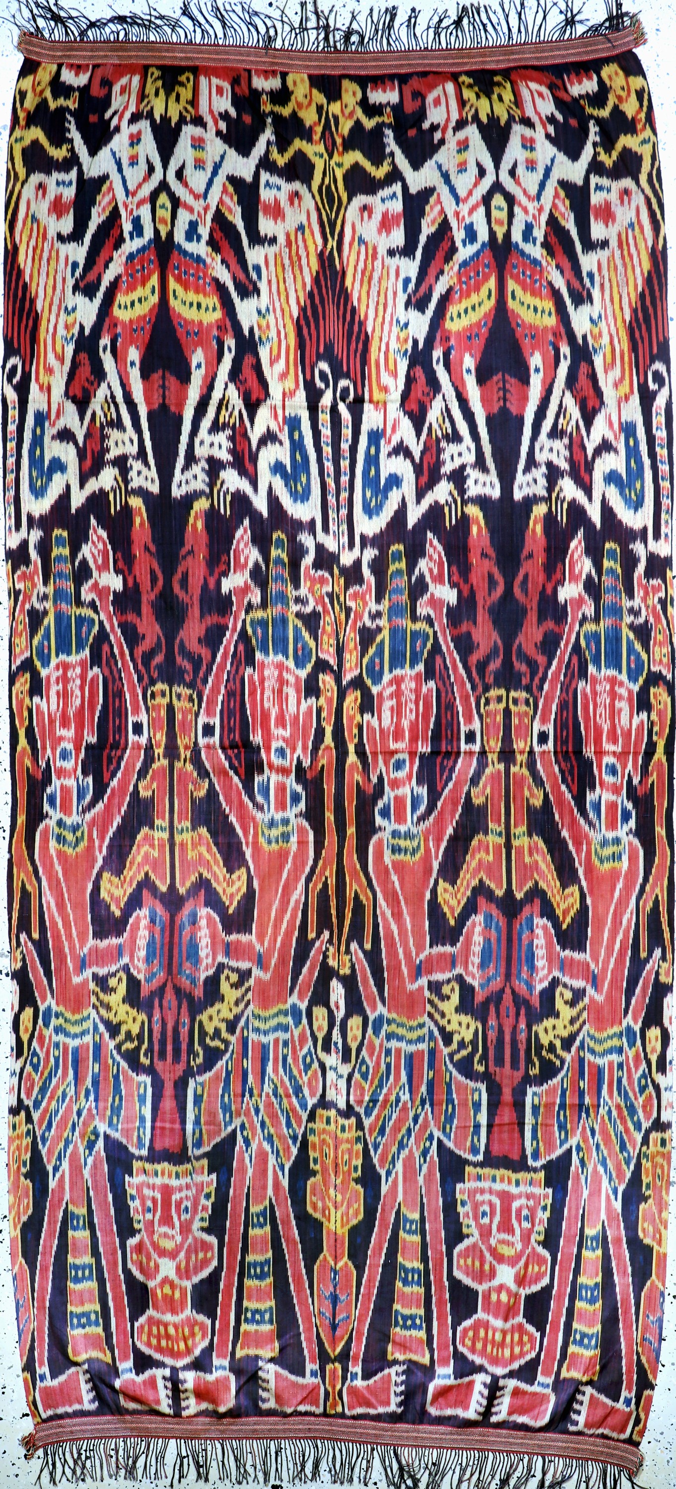 Sumba"Ikat", Indonesien, Anfang 20.Jhd, Baumwolle, ca. 258 x 121 cm, EHZ: 2