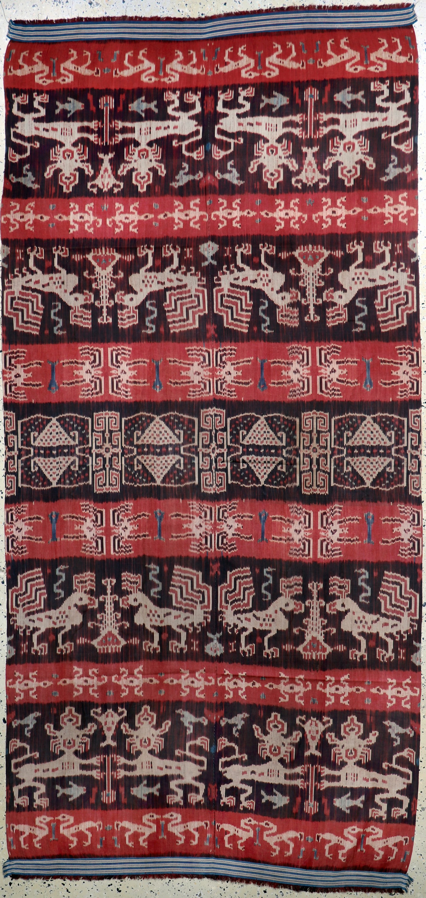 Sumba"Ikat", Indonesien, Anfang 20.Jhd, Baumwolle, ca. 247 x 122 cm, EHZ: 2