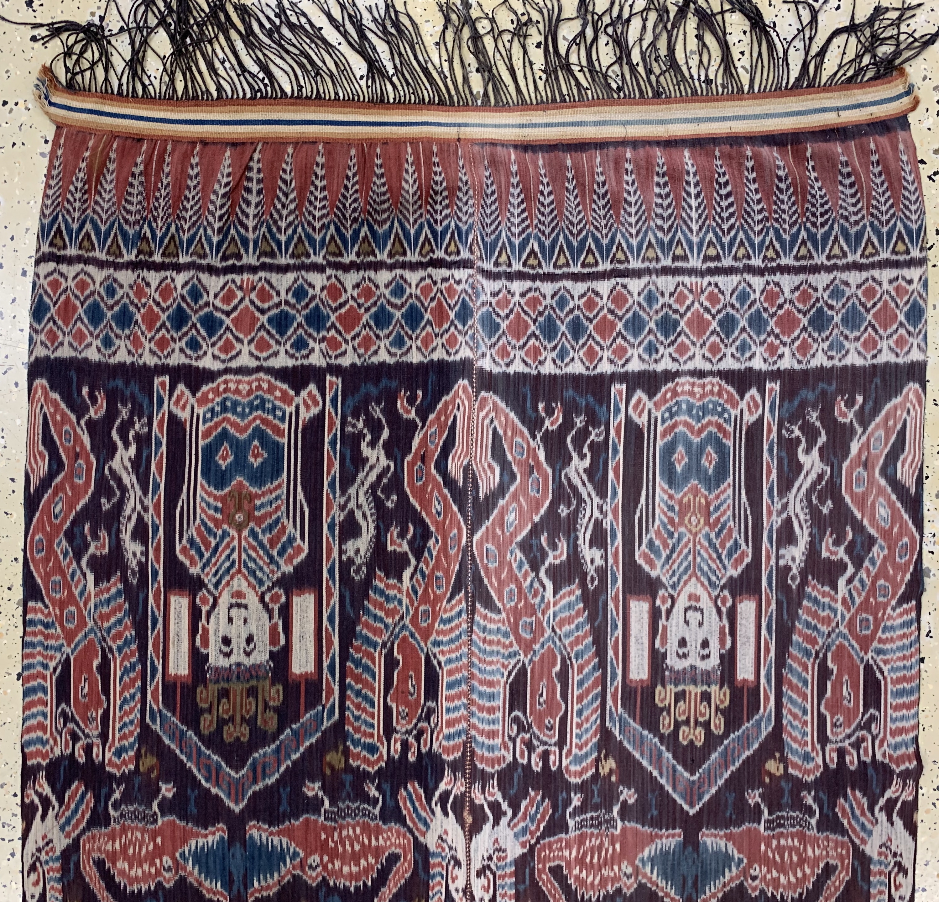 Detail a: Sumba"Ikat", Indonesien, Anfang 20.Jhd, Baumwolle, ca. 241 x 99 cm, EHZ: 2