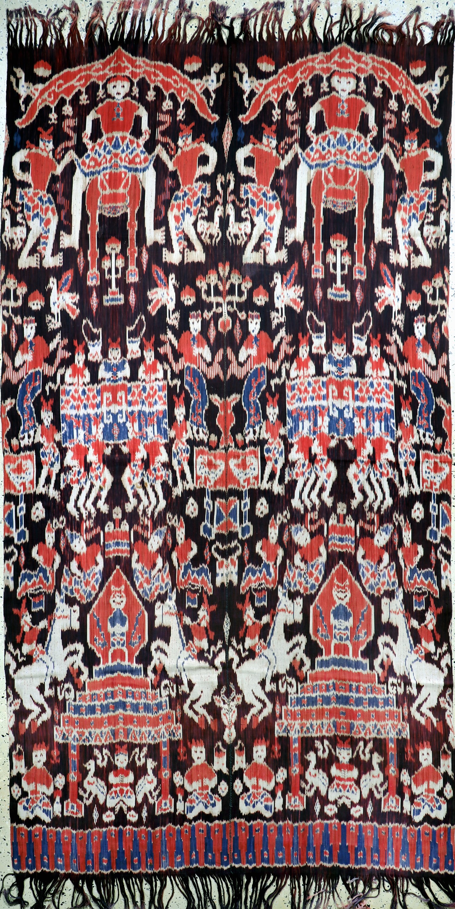 Sumba"Ikat", Indonesien, Anfang 20.Jhd, Baumwolle, ca. 266 x 143 cm, EHZ: 2