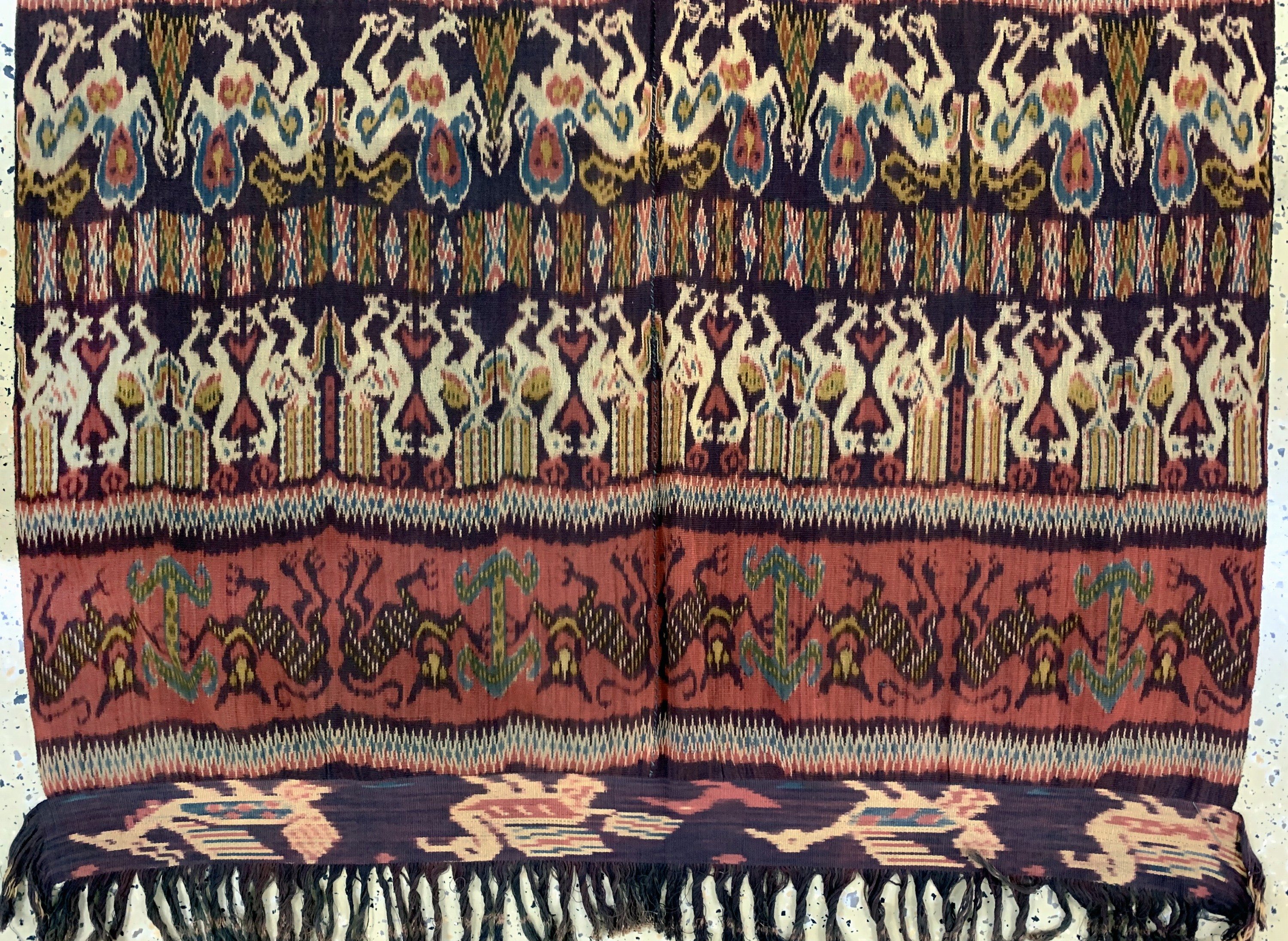Detail d: Sumba"Ikat", Indonesien, Anfang 20.Jhd, Baumwolle, ca. 279 x 115 cm, EHZ: 2