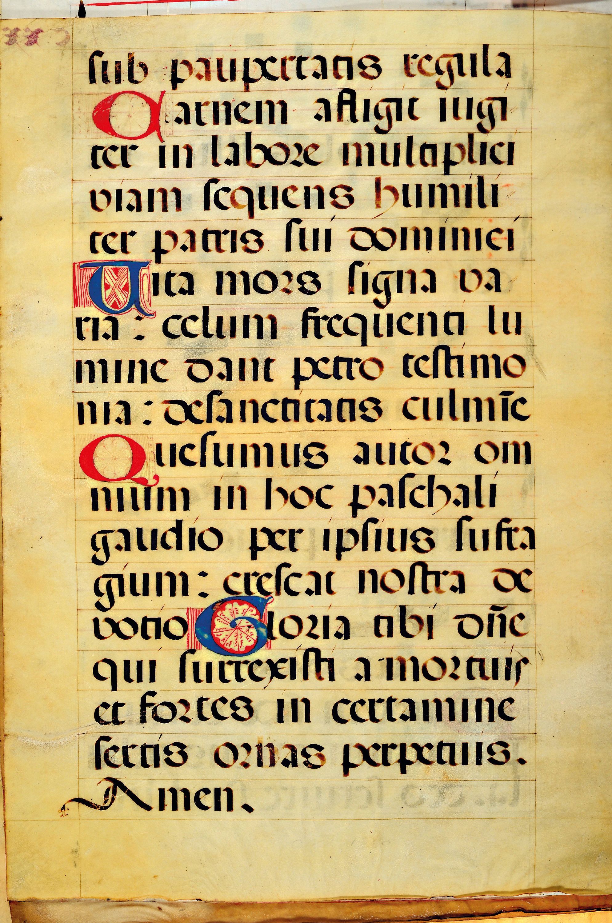 Image 26993026 - 3 große und vier kleinere Antiphonarblätter/ Notenblätter, 16./17. Jh., auf ...