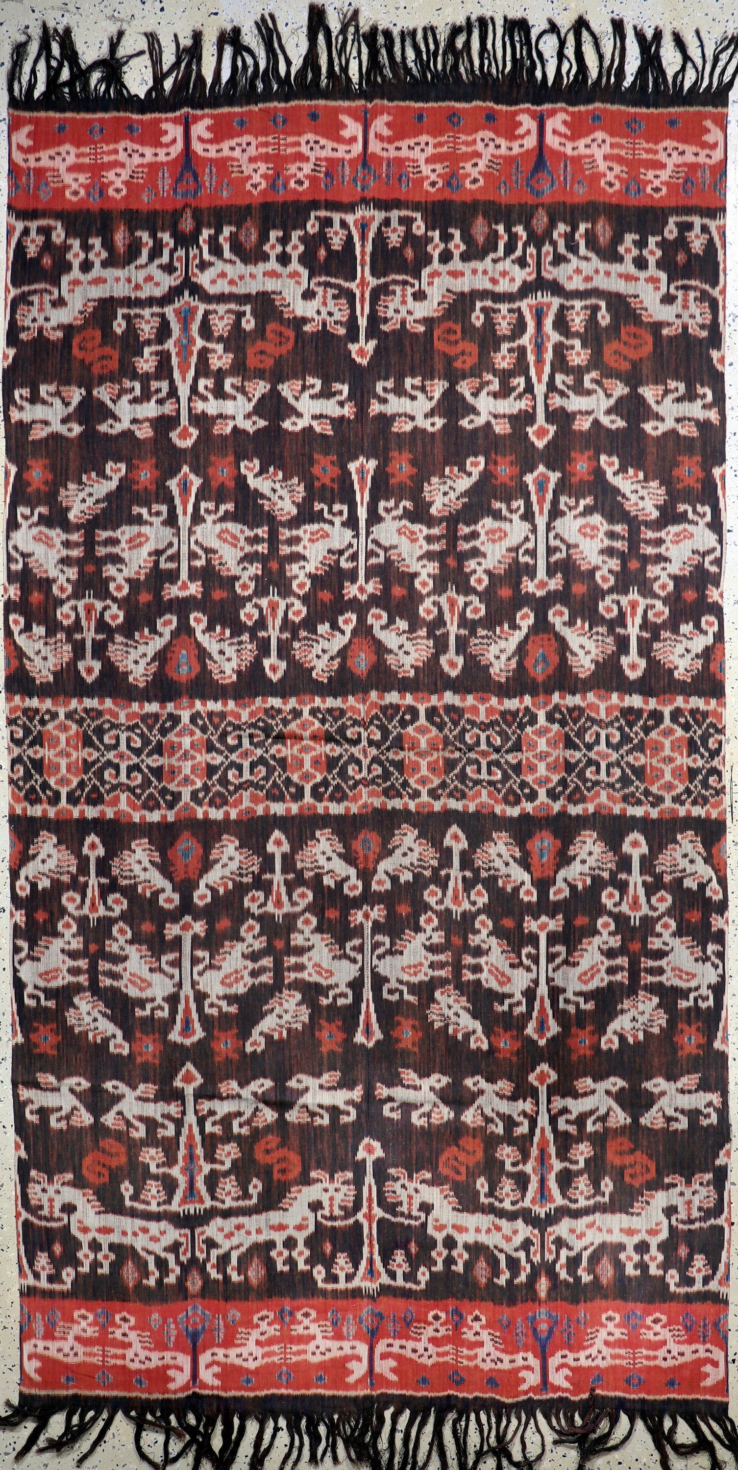 Sumba"Ikat", Indonesien, Anfang 20.Jhd, Baumwolle, ca. 264 x 143 cm, EHZ: 2