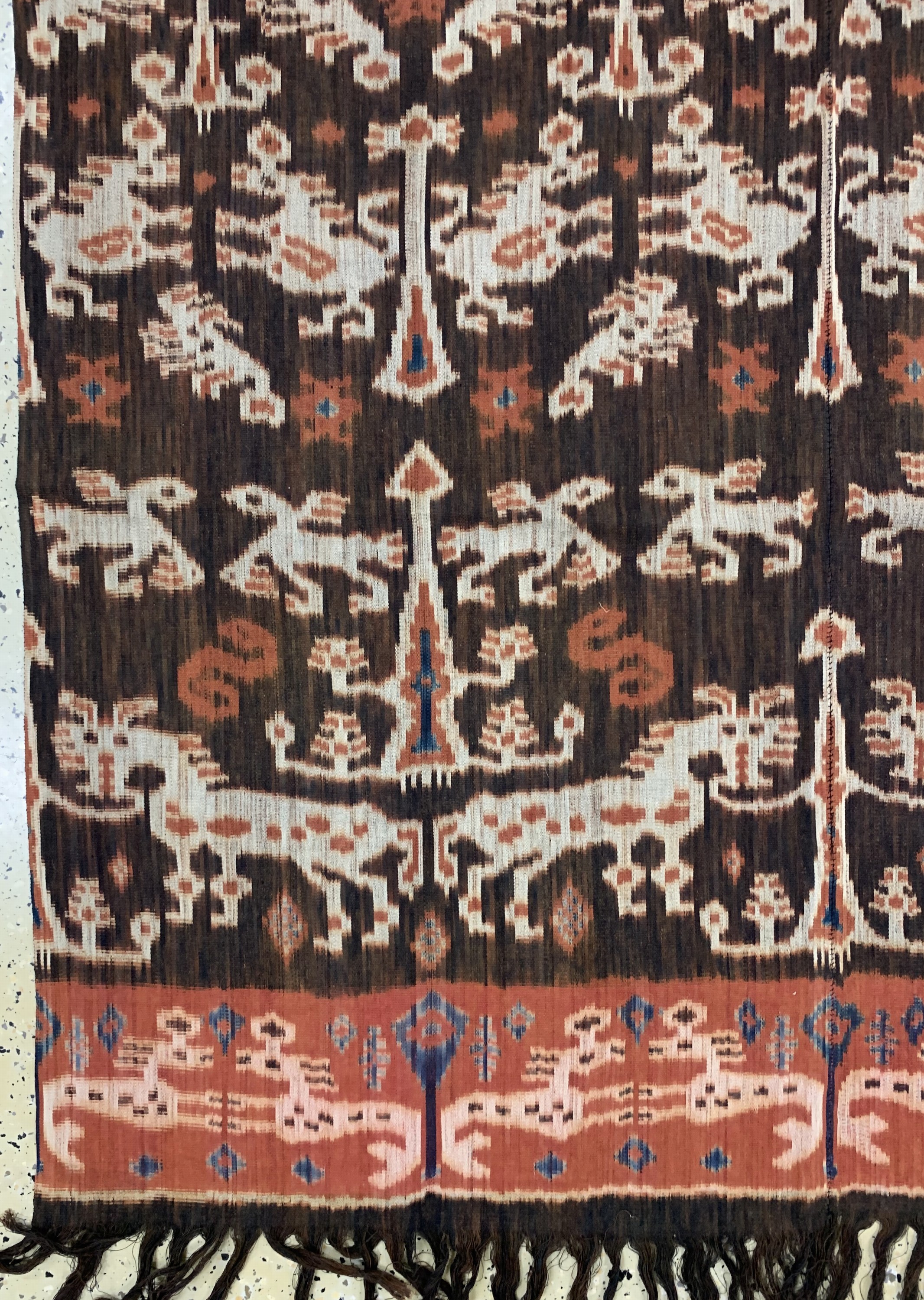 Detail b: Sumba"Ikat", Indonesien, Anfang 20.Jhd, Baumwolle, ca. 264 x 143 cm, EHZ: 2