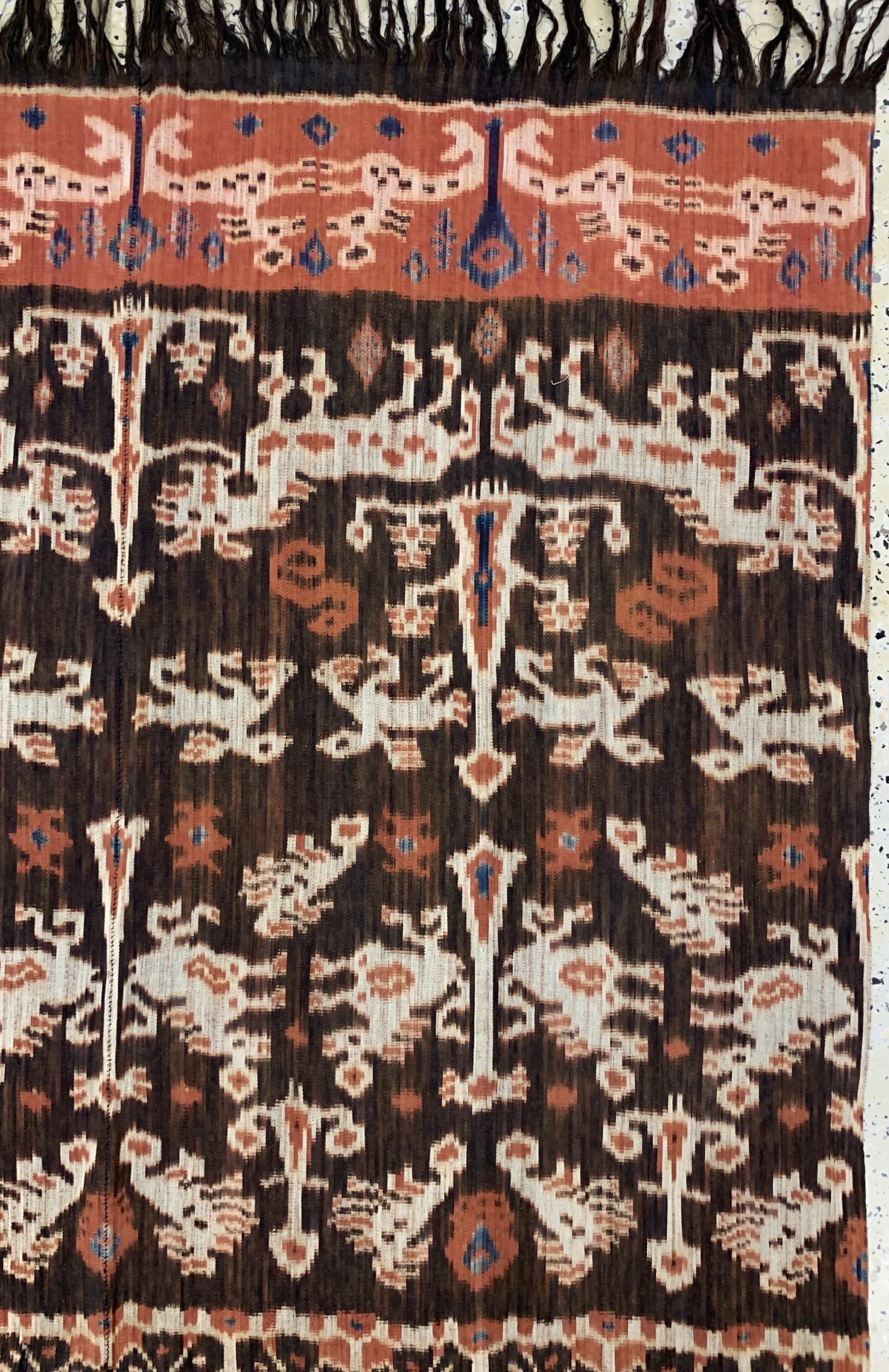 Detail d: Sumba"Ikat", Indonesien, Anfang 20.Jhd, Baumwolle, ca. 264 x 143 cm, EHZ: 2