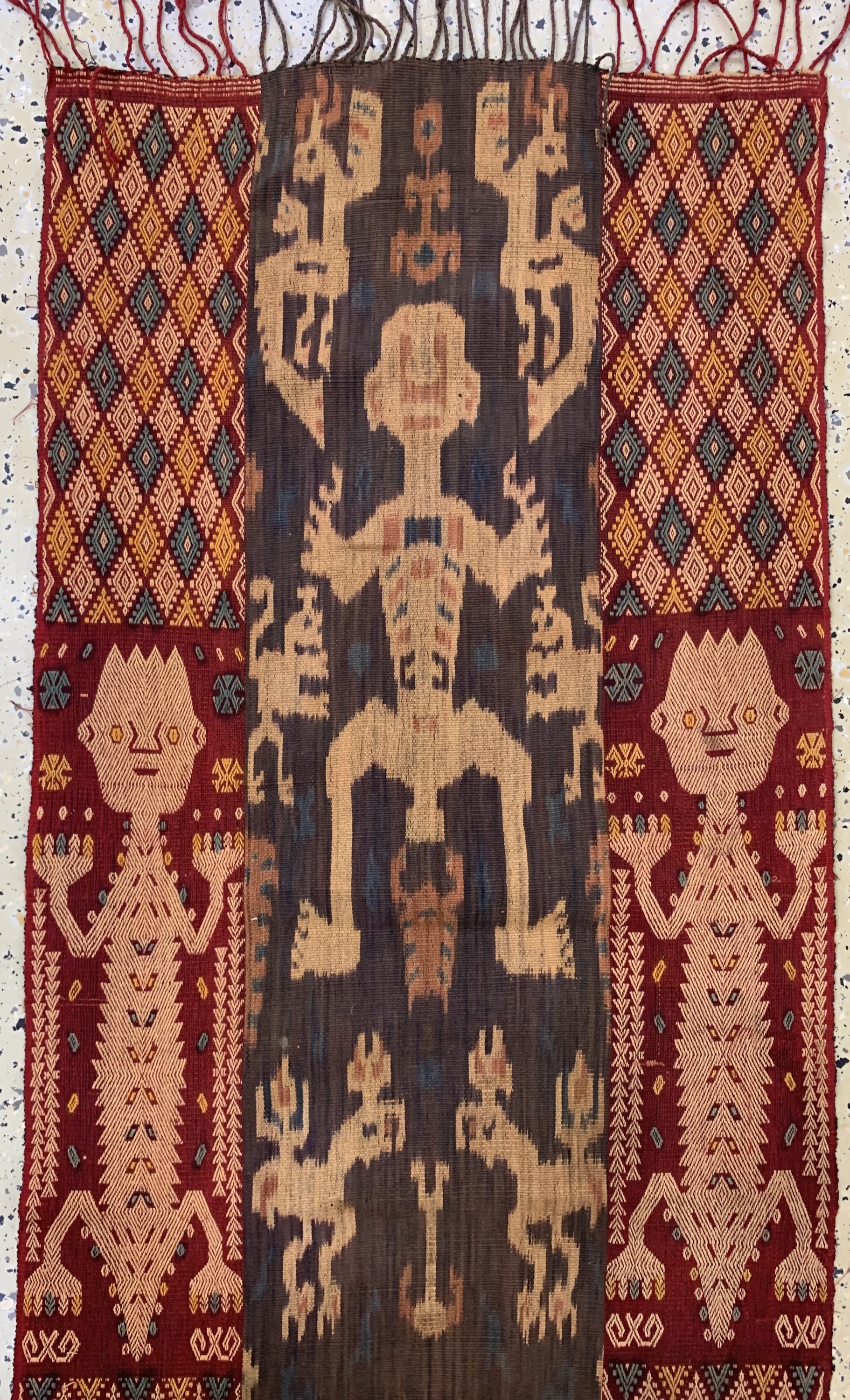 Detail a: Sumba"Ikat", Indonesien, Anfang 20.Jhd, Baumwolle, ca. 247 x 60 cm, EHZ: 2