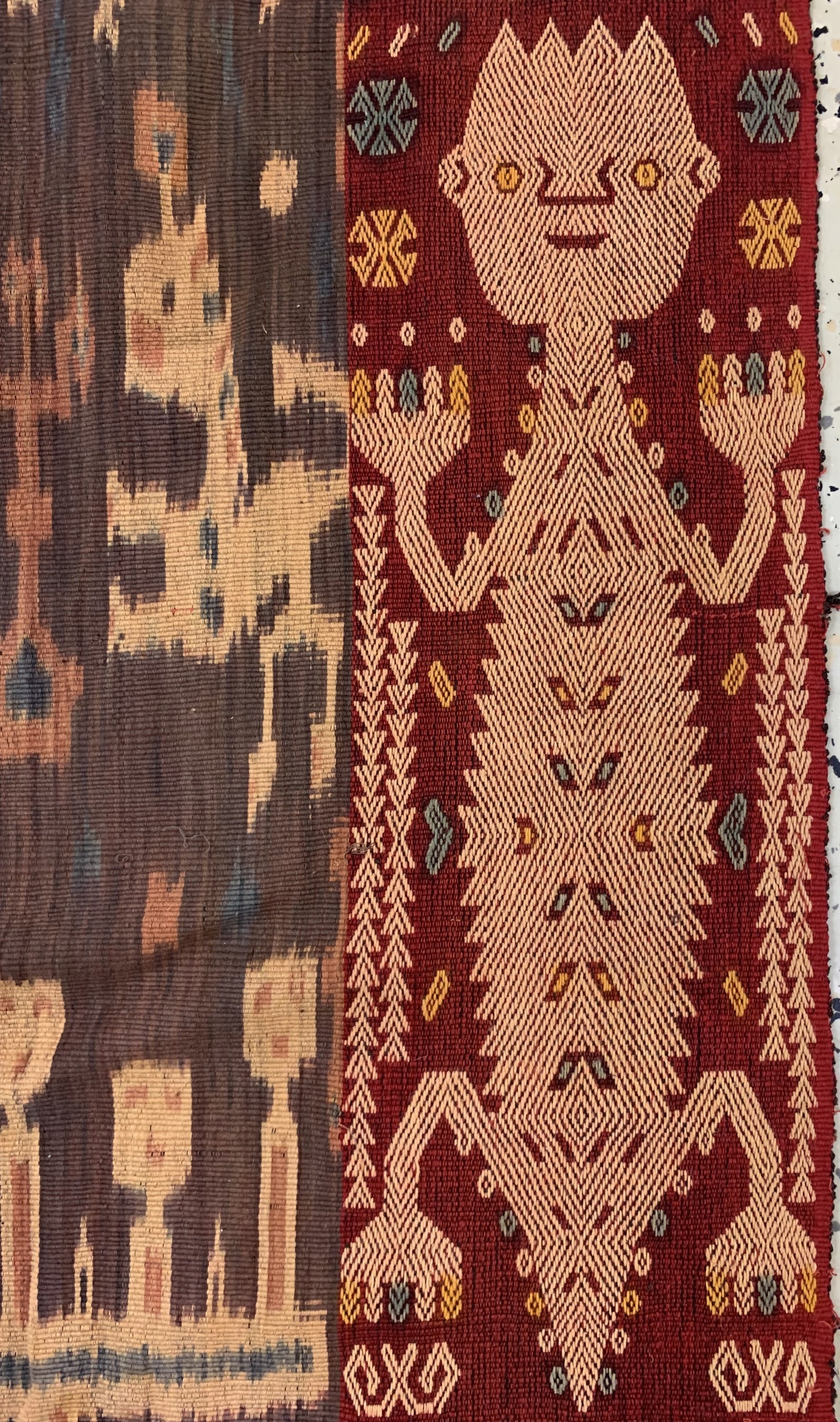 Detail d: Sumba"Ikat", Indonesien, Anfang 20.Jhd, Baumwolle, ca. 247 x 60 cm, EHZ: 2