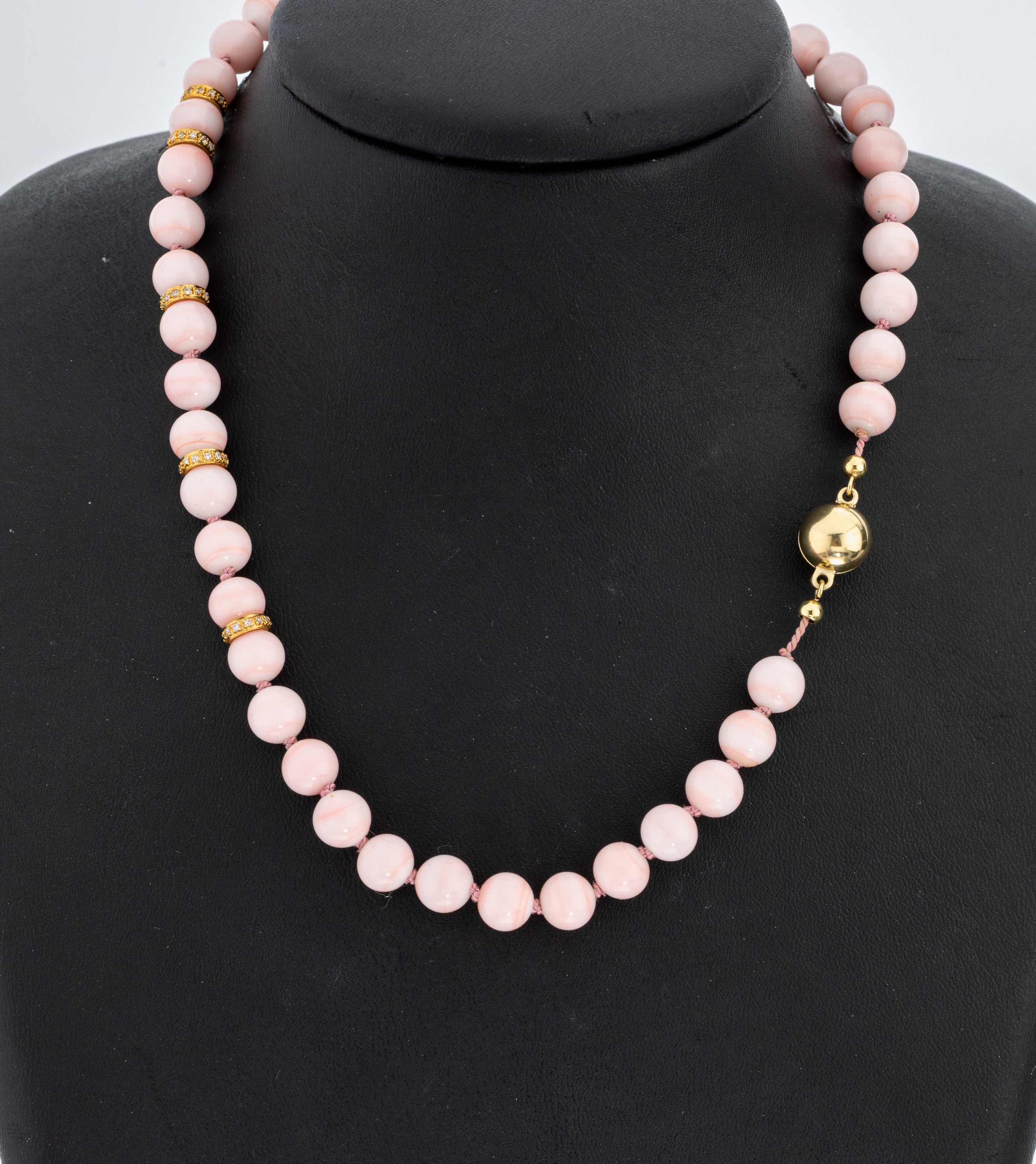 Image 26993066 - Korallen-Brillant-Collier, Engelhautkorallen-Kugeln, D. ca. 7.7 mm, 8 GG ...