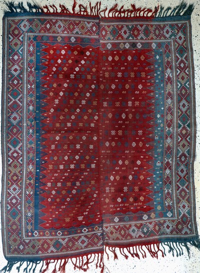 Image ´Verneh´antik(2 Bahnig), Kaukasus, 19.Jhd, Wolle auf Wolle, ca. 200 x 160 cm, EHZ: ...