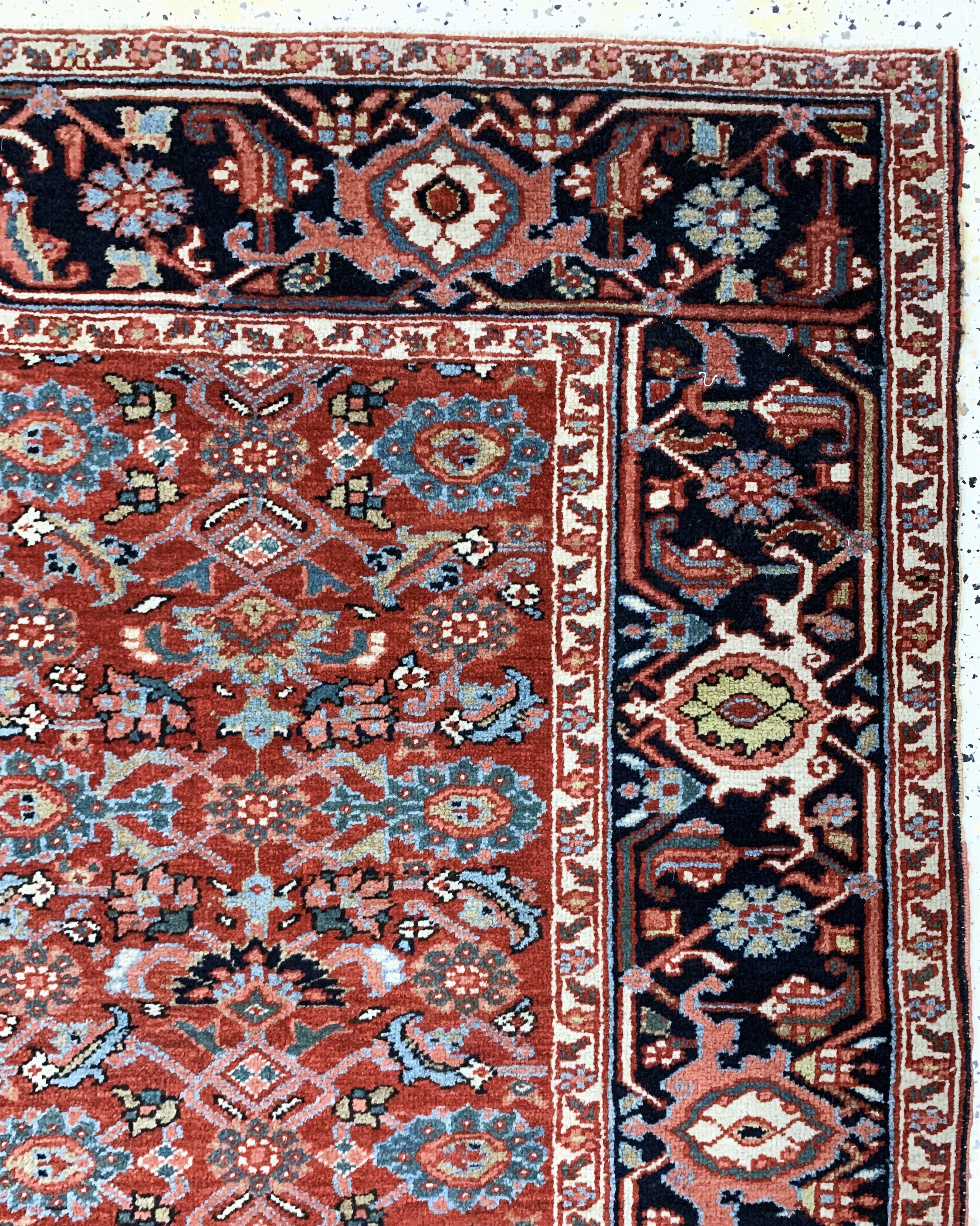 Detail e: Antiker Heriz, Persien, um 1900, Wolle auf Baumwolle, ca. 200 x 150 cm, EHZ: 2