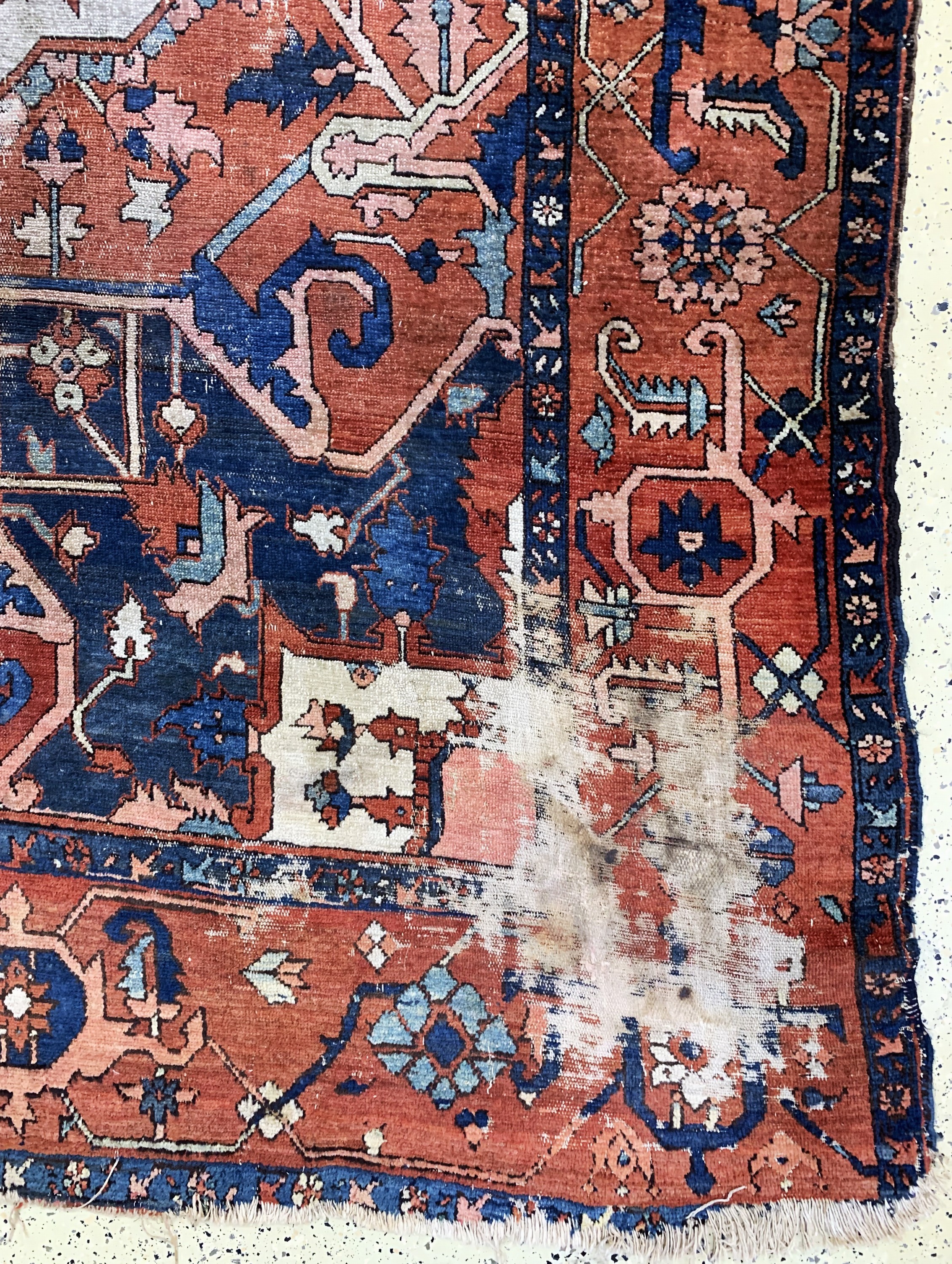Detail a: Antiker Heriz, Persien, 19.Jhd, Wolle auf Baumwolle, ca. 465 x 380 cm, EHZ: 4
