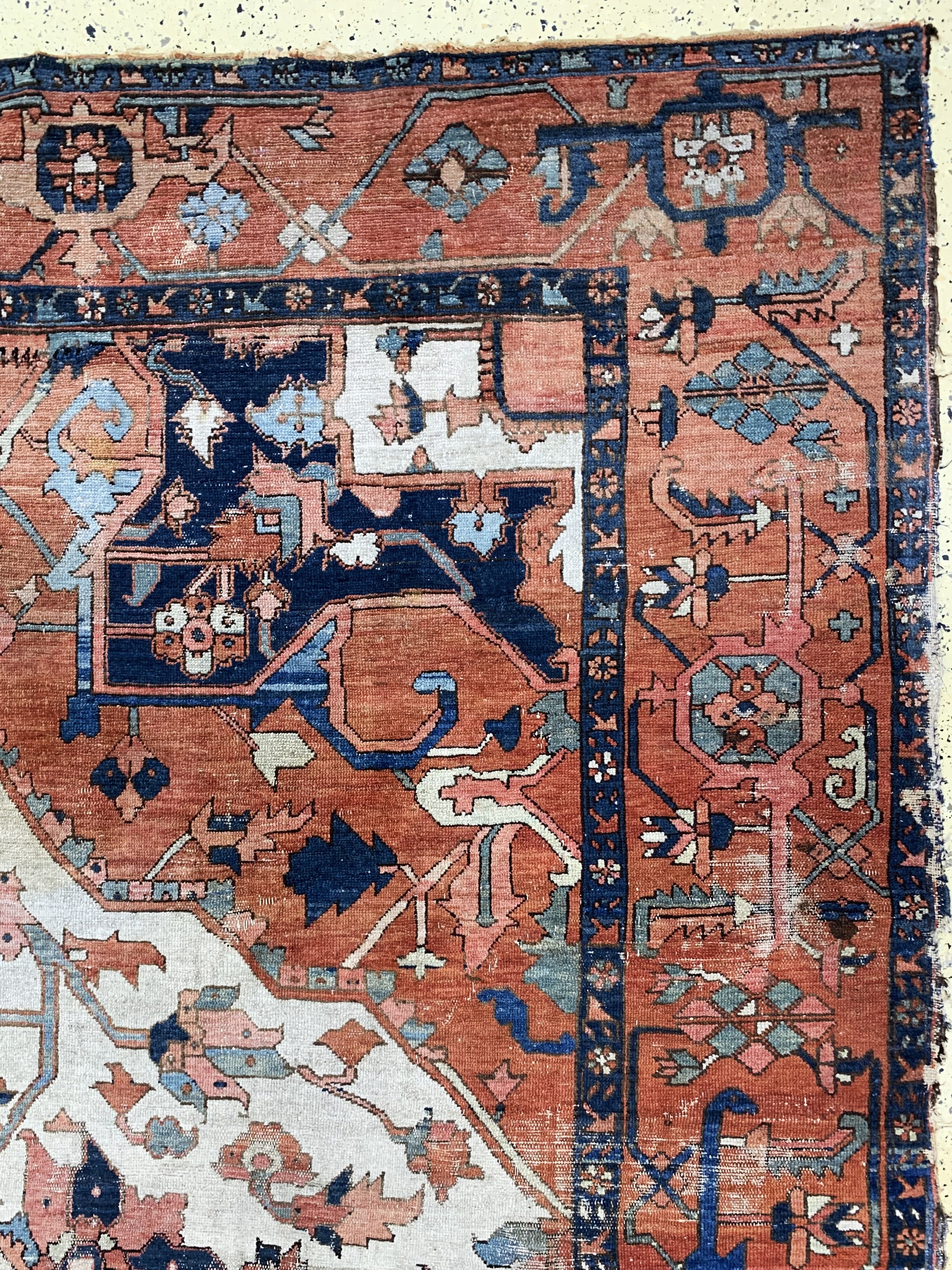 Detail i: Antiker Heriz, Persien, 19.Jhd, Wolle auf Baumwolle, ca. 465 x 380 cm, EHZ: 4