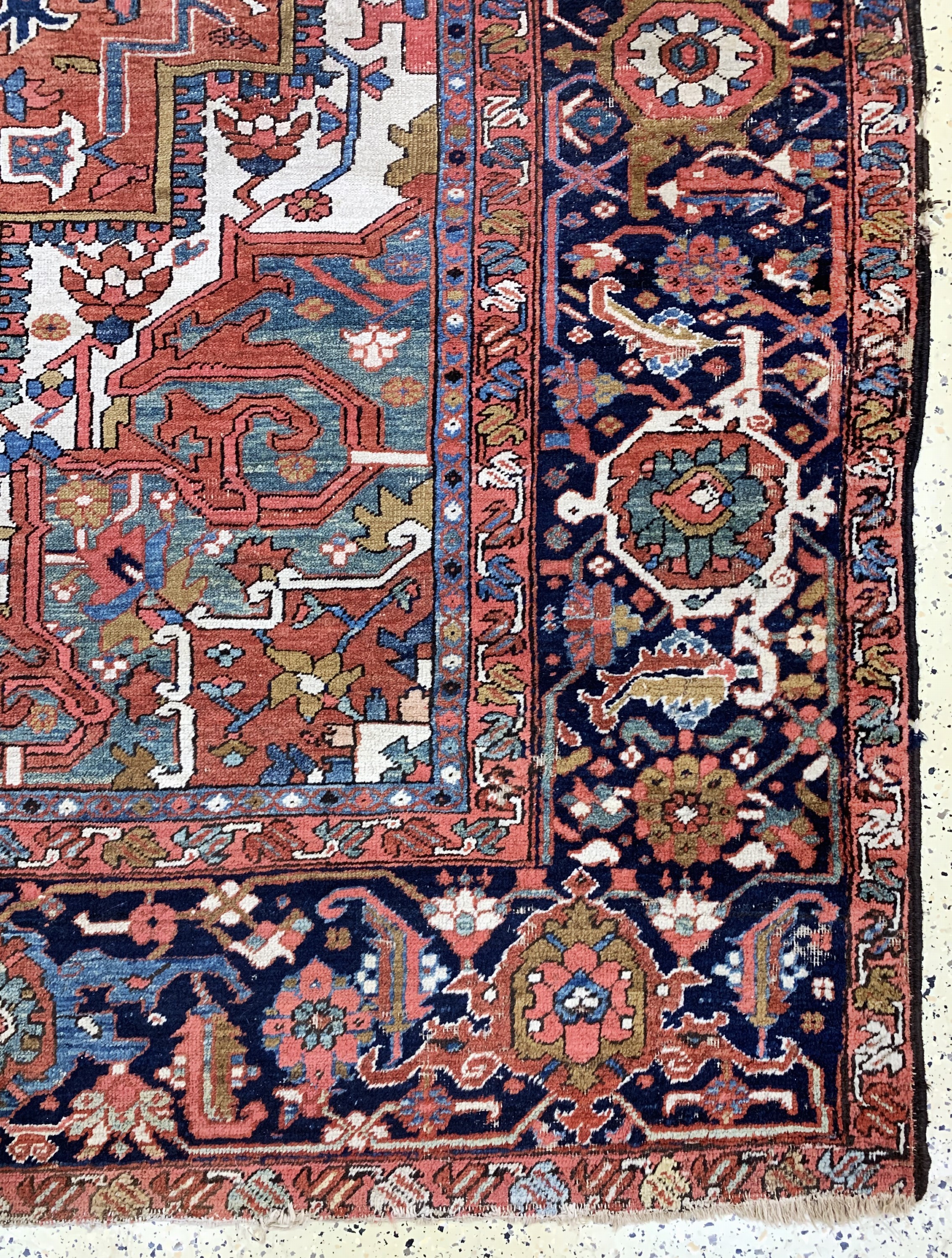 Detail a: Antiker Heriz, Persien, um 1900, Wolle auf Baumwolle, ca. 410 x 328 cm, EHZ: 4