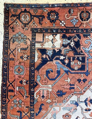 26993140g - Antiker Heriz, Persien, 19.Jhd, Wolle auf Baumwolle, ca. 465 x 380 cm, EHZ: 4