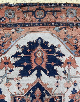 26993140h - Antiker Heriz, Persien, 19.Jhd, Wolle auf Baumwolle, ca. 465 x 380 cm, EHZ: 4