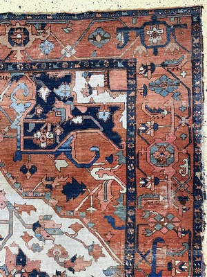 26993140i - Antiker Heriz, Persien, 19.Jhd, Wolle auf Baumwolle, ca. 465 x 380 cm, EHZ: 4