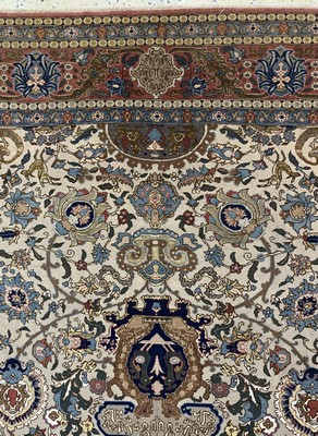 26993143h - Teheran´Part-Silk´fein alt, Persien, Anfang20.Jhd, Korkwolle mit Seide, ca. 360 x 270 ...
