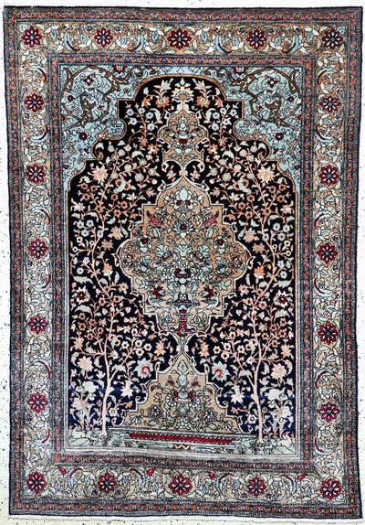 Image Esfahan´Ahmad´antik, Persien, um 1900, Korkwolle auf Baumwolle, ca. 200 x 138 cm, EHZ: 2