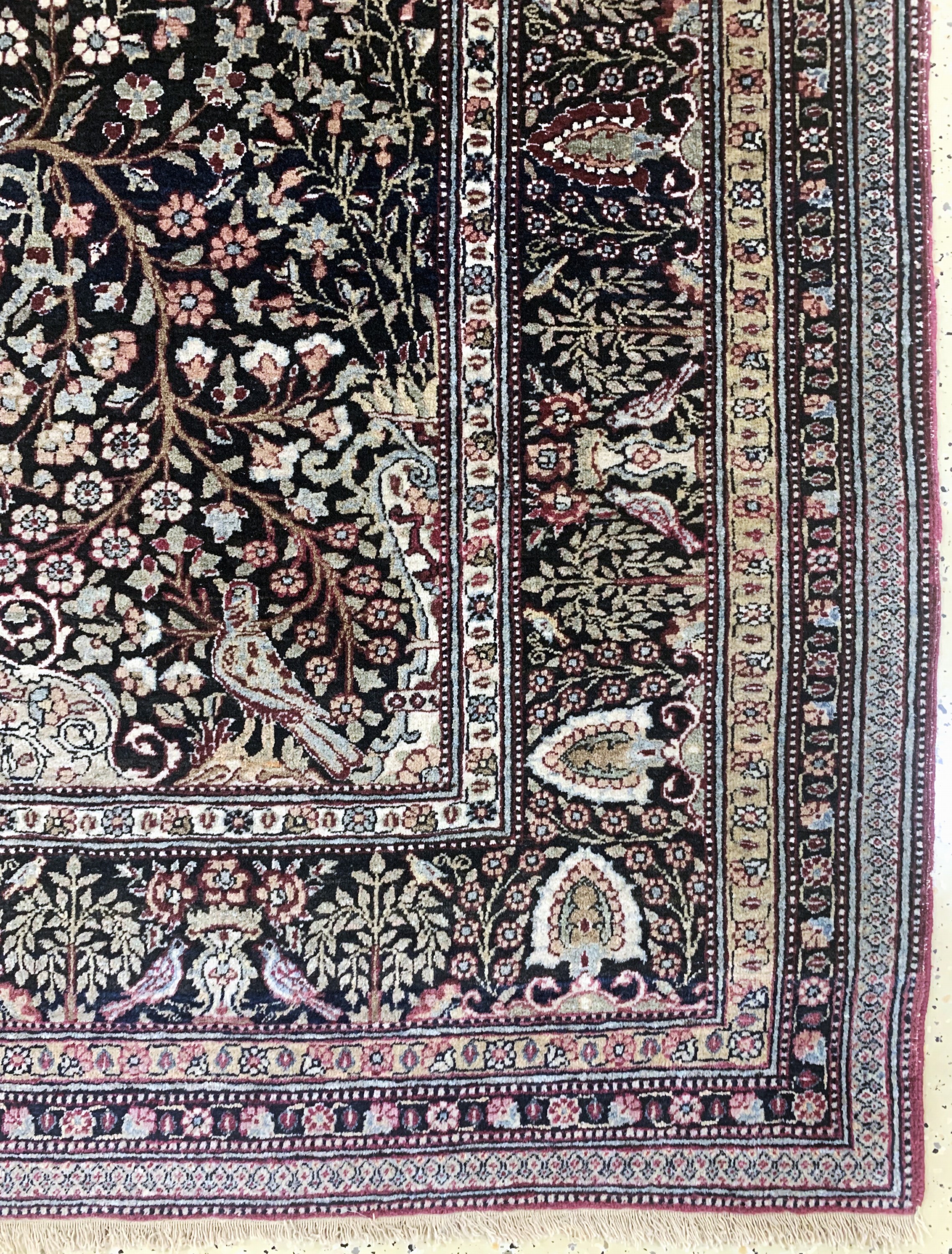 Detail a: Antiker Teheran"Lebensbaum", Persien, um 1900, Wolle auf Baumwolle, ca. 225 x 140 cm, EHZ: 2