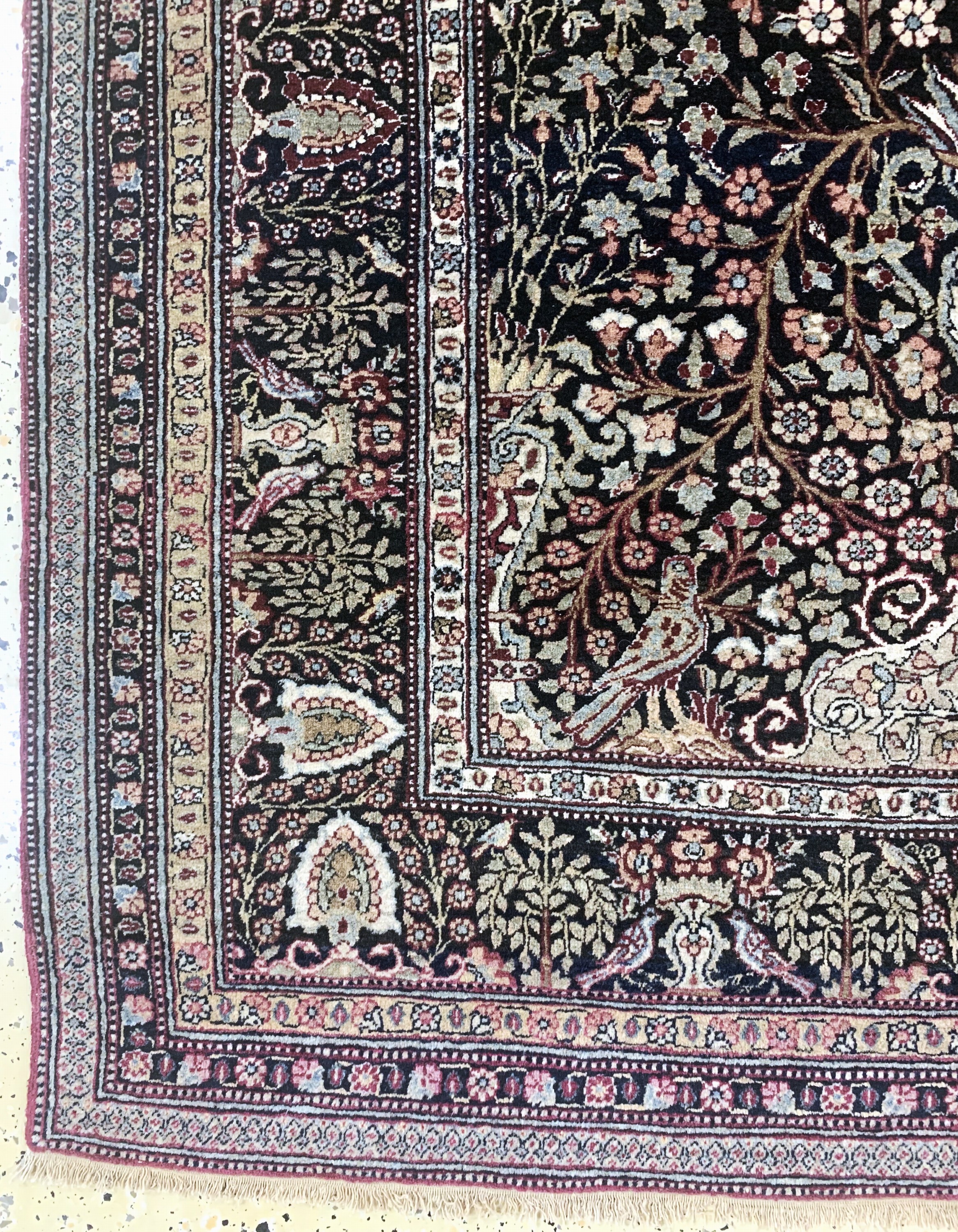 Detail b: Antiker Teheran"Lebensbaum", Persien, um 1900, Wolle auf Baumwolle, ca. 225 x 140 cm, EHZ: 2